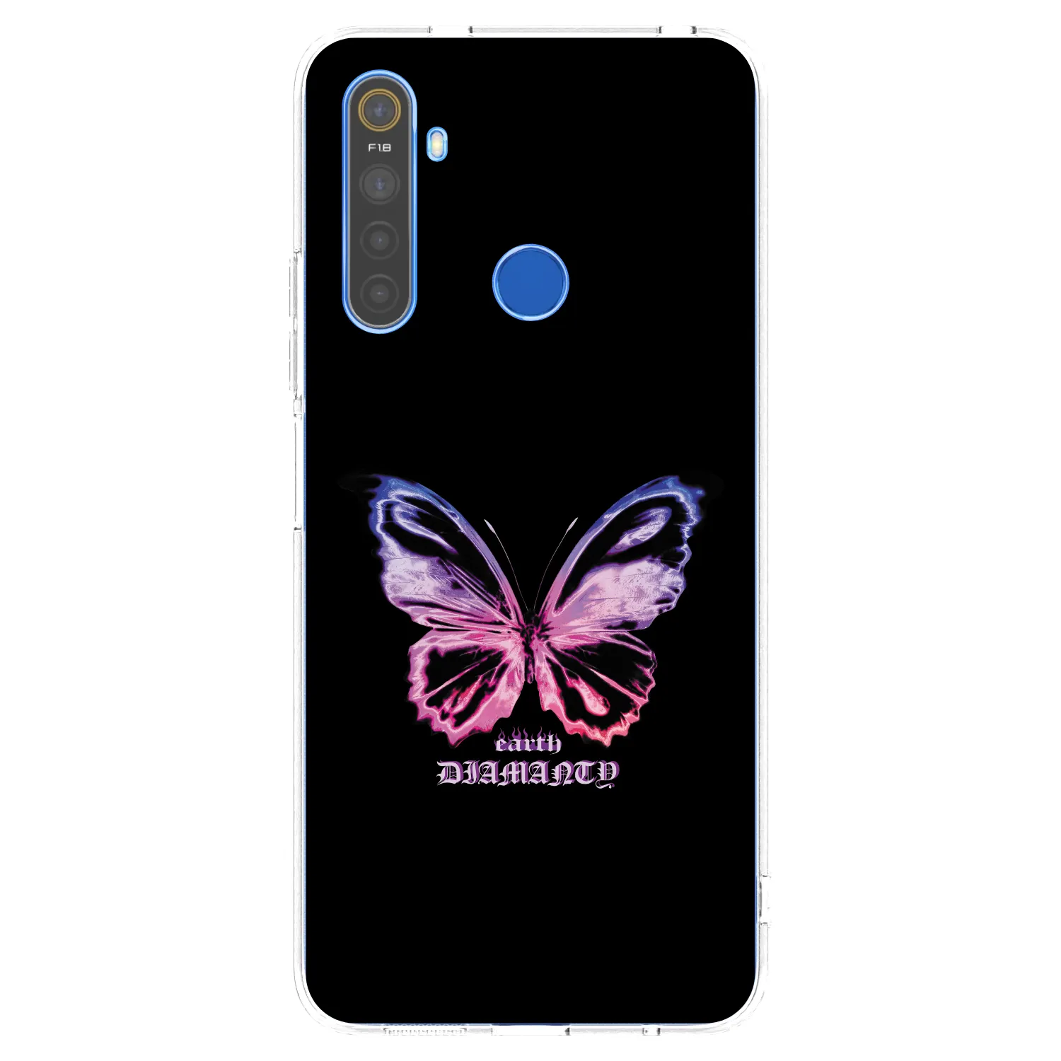 Picasee silikónový prehľadný obal pre Realme 5 - Diamanty Purple