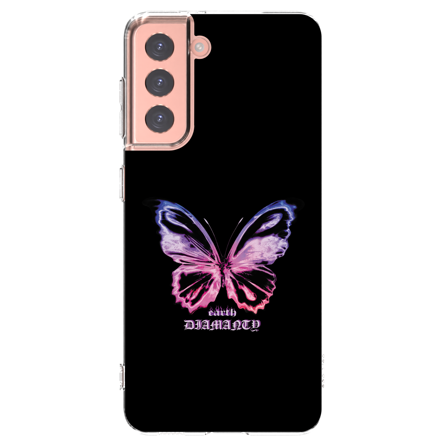 Silikónový prehľadný obal pre Samsung Galaxy S21 5G G991B - Diamanty Purple