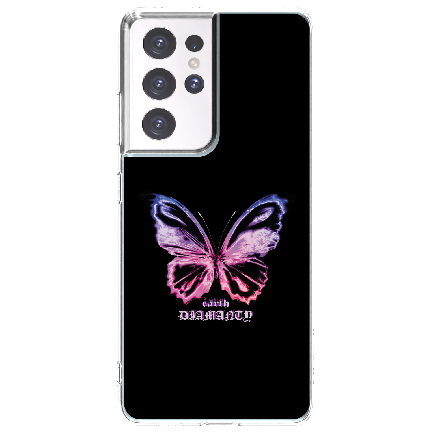 Picasee silikónový prehľadný obal pre Samsung Galaxy S21 Ultra 5G G998B - Diamanty Purple
