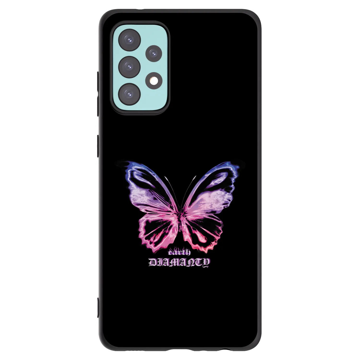 Picasee silikónový čierny obal pre Samsung Galaxy A72 A725F - Diamanty Purple