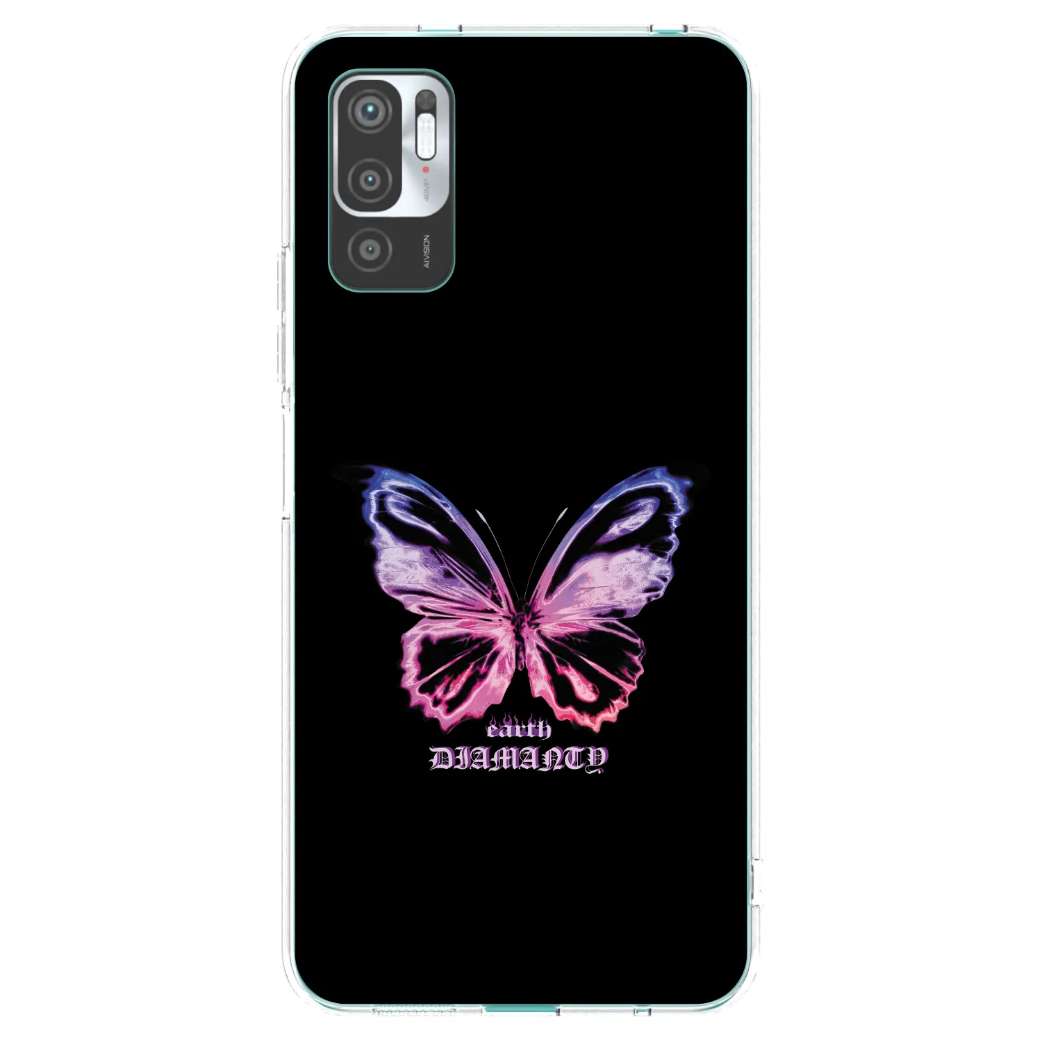 Picasee silikónový prehľadný obal pre Xiaomi Redmi Note 10 5G - Diamanty Purple
