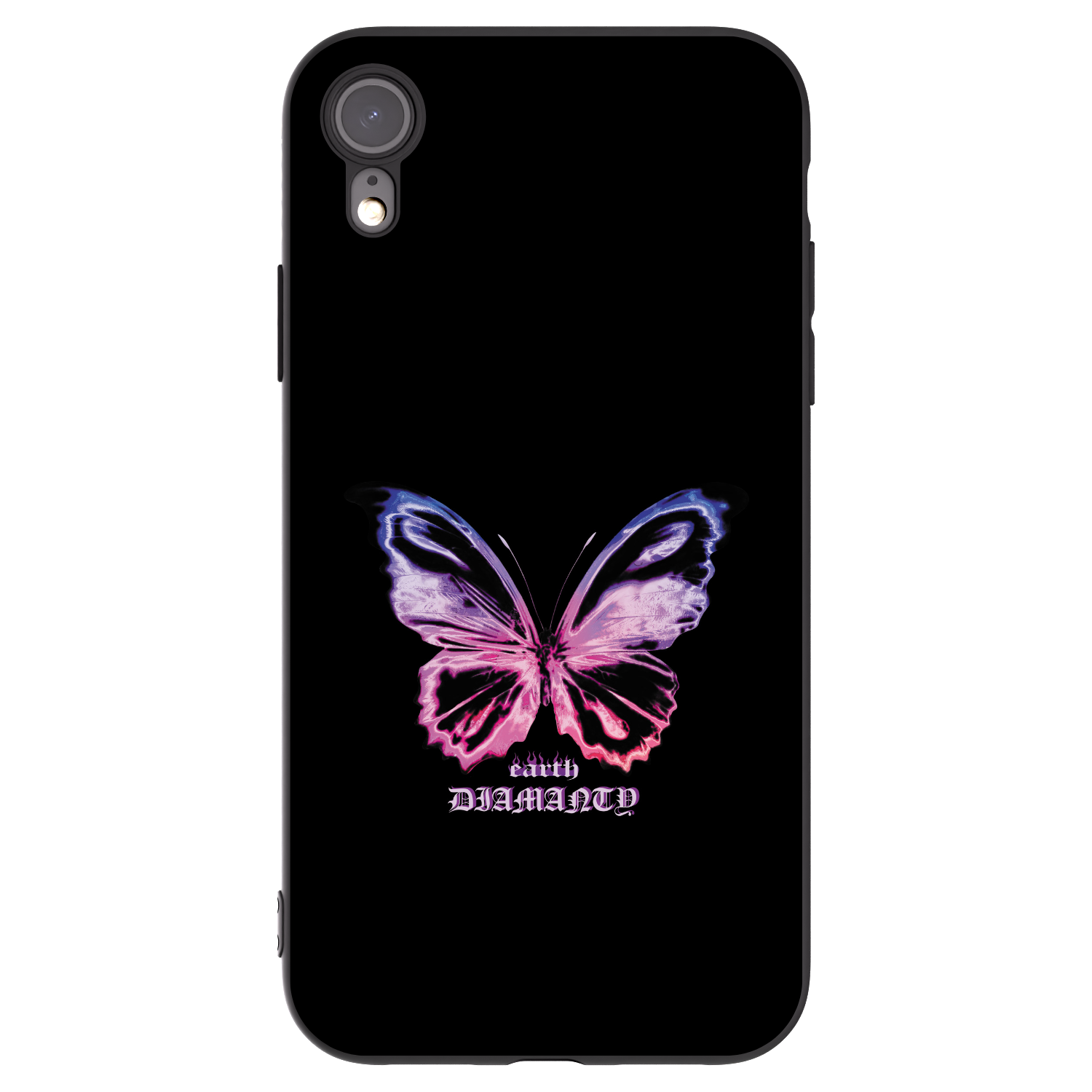Picasee silikónový čierny obal pre Apple iPhone XR - Diamanty Purple