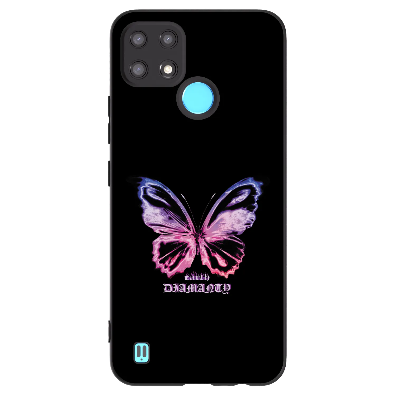 Picasee silikónový čierny obal pre Realme C21 - Diamanty Purple