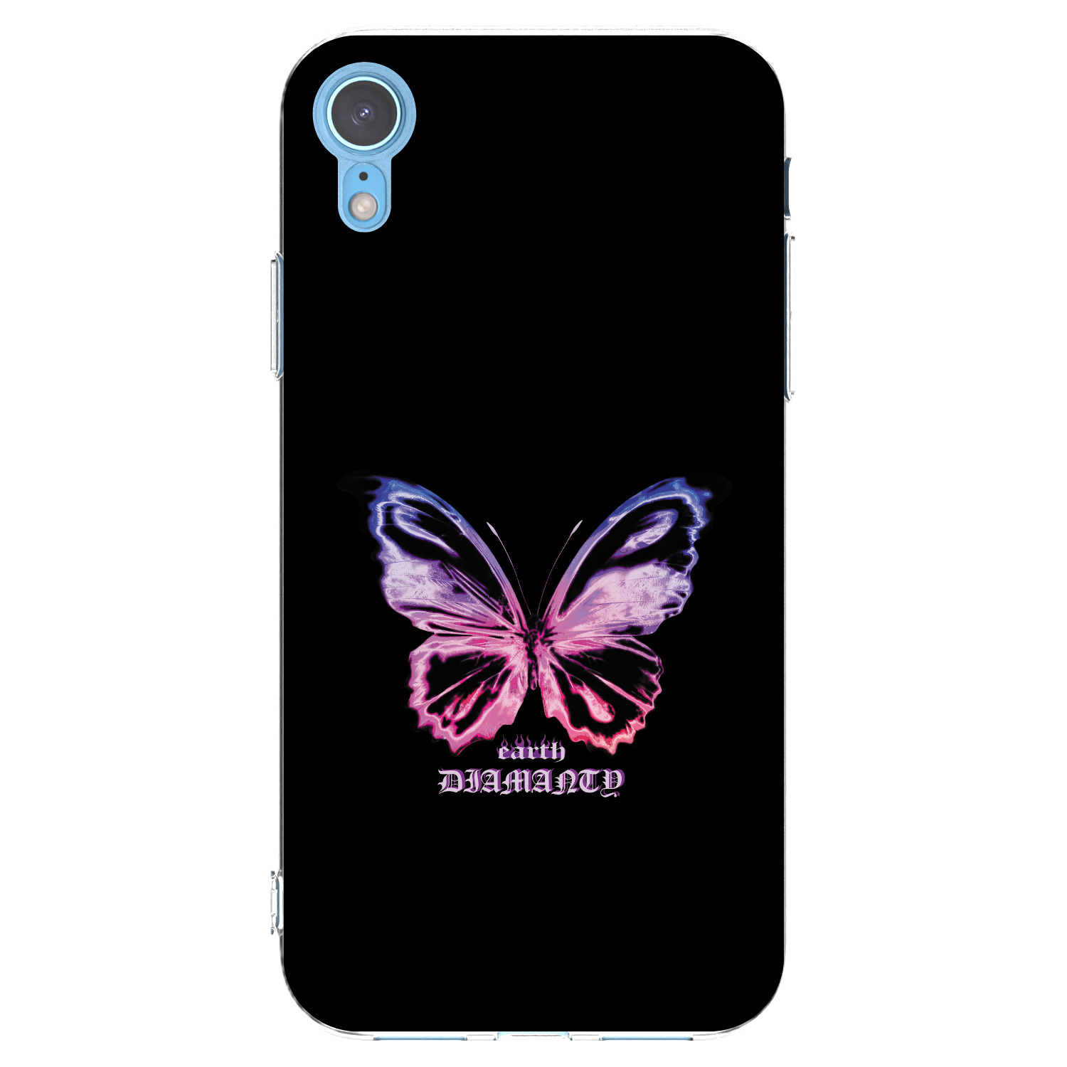 Picasee silikónový prehľadný obal pre Apple iPhone XR - Diamanty Purple