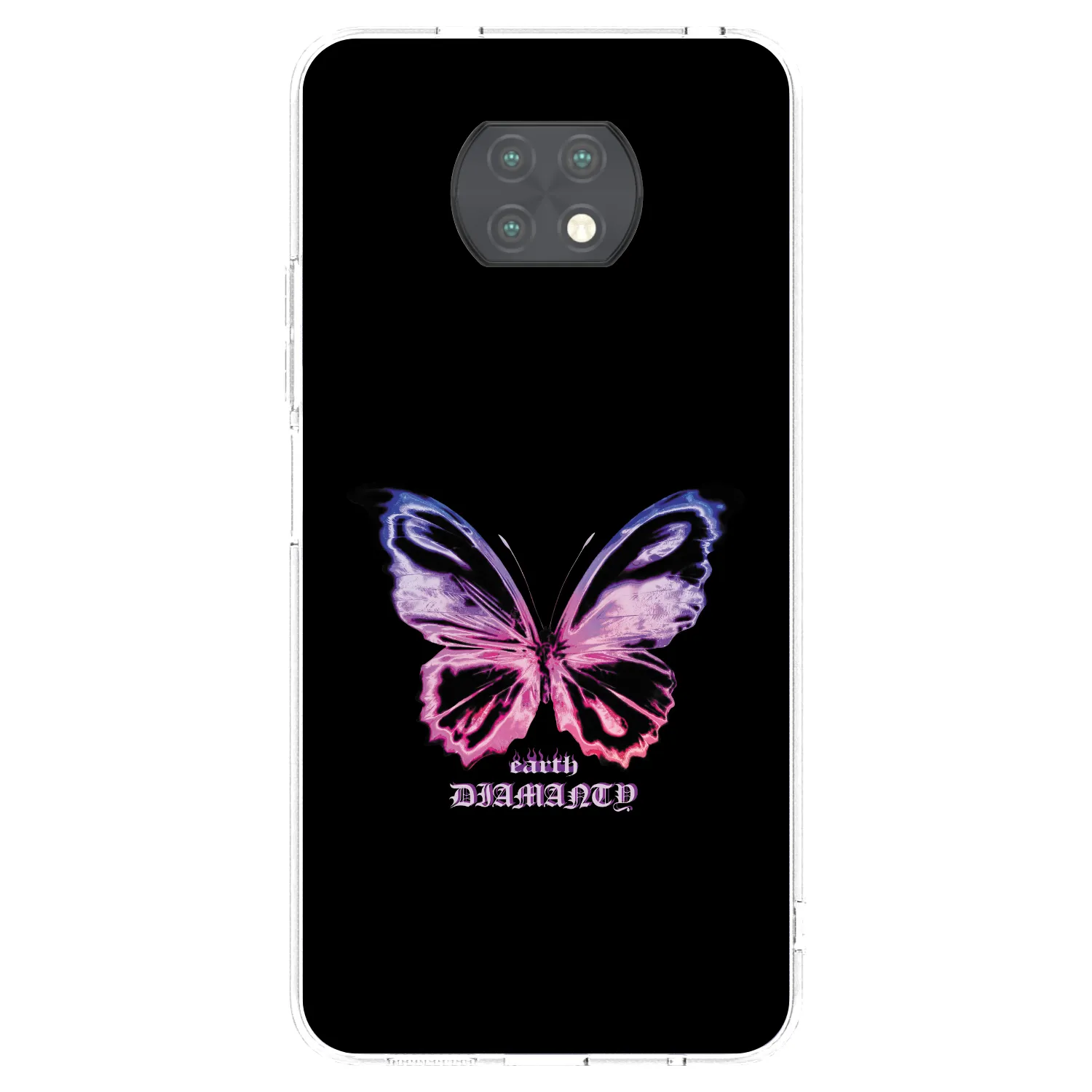 Silikónový prehľadný obal pre Xiaomi Redmi Note 9T - Diamanty Purple