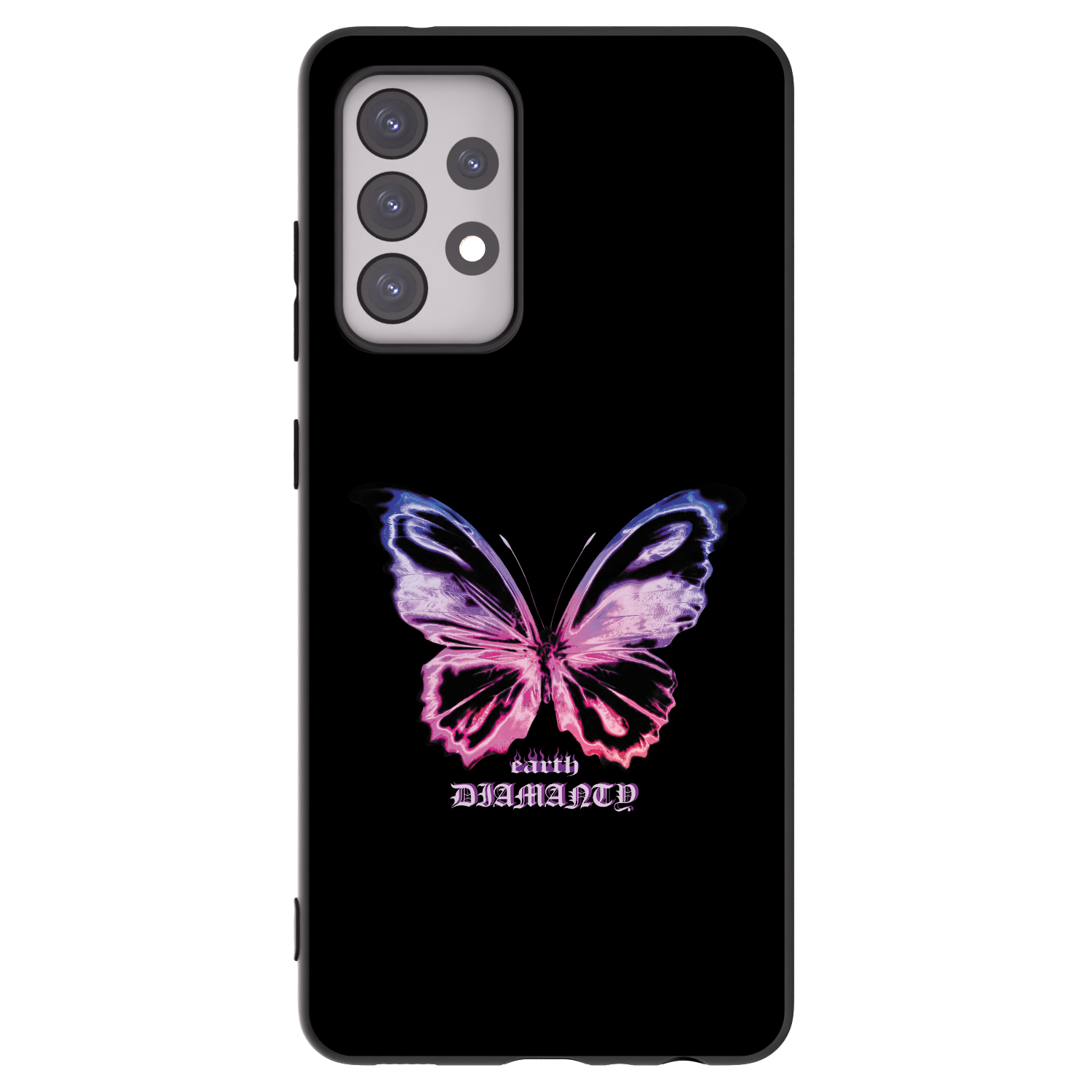 Picasee silikónový čierny obal pre Samsung Galaxy A52s 5G A528B - Diamanty Purple
