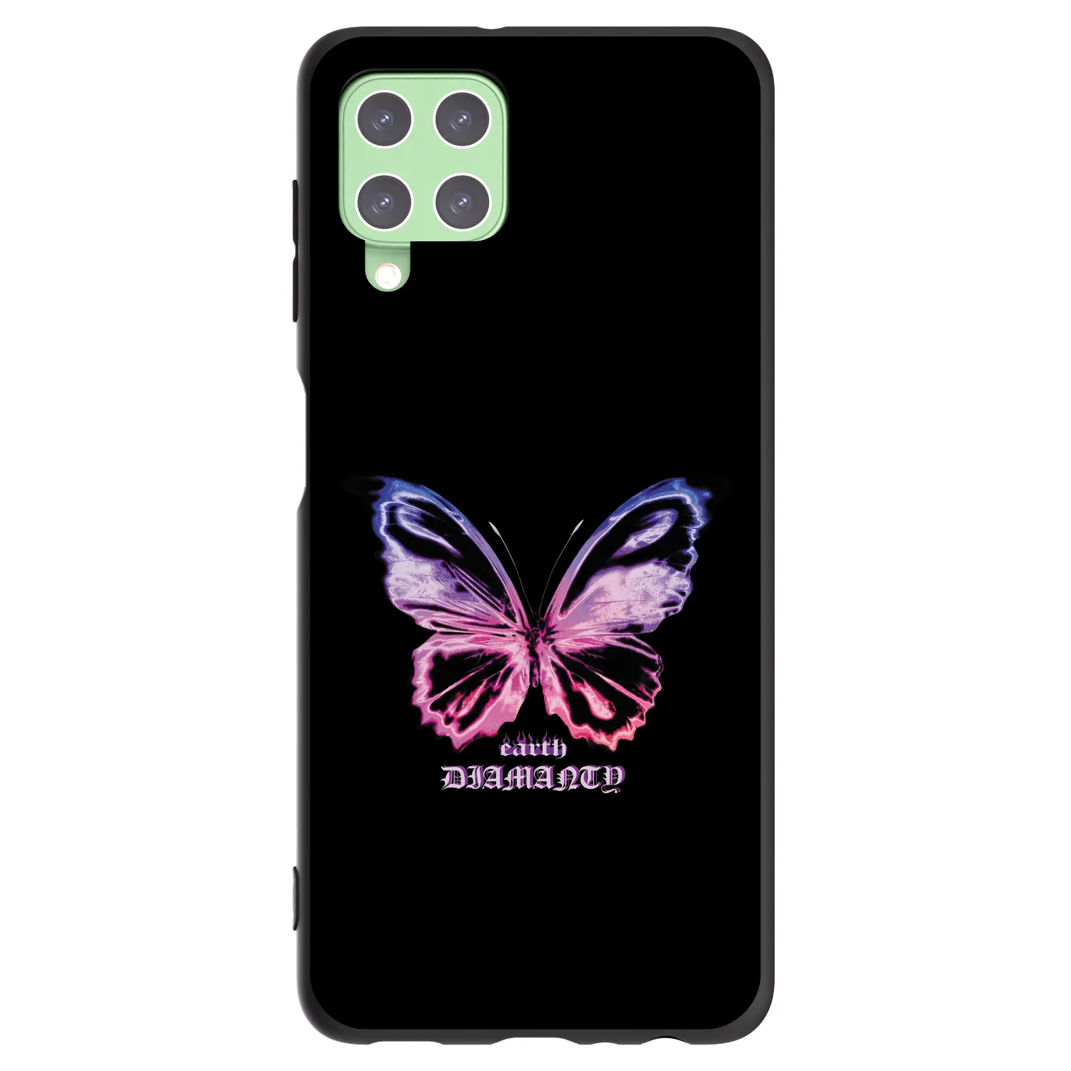 Picasee silikónový čierny obal pre Samsung Galaxy A22 A225F 4G - Diamanty Purple