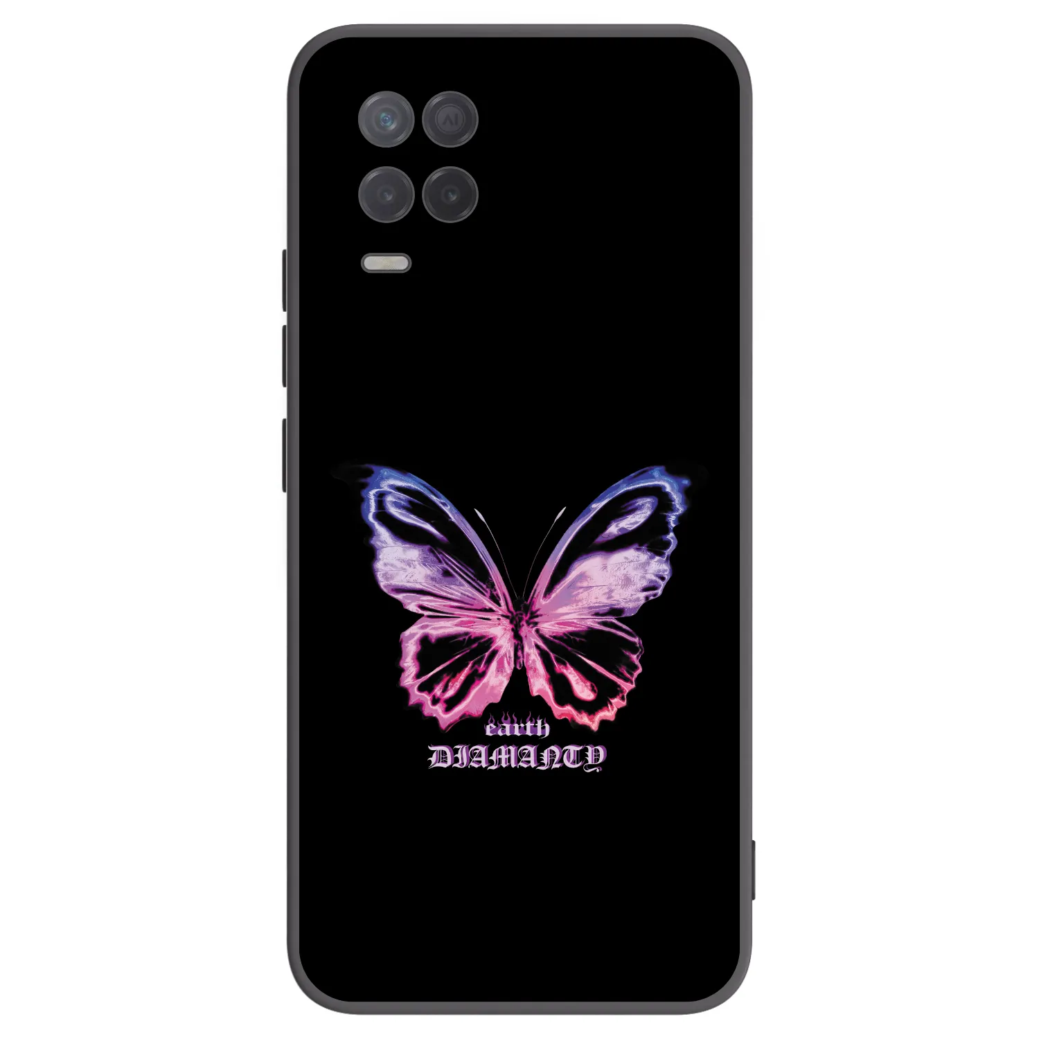 Picasee silikónový čierny obal pre Realme 8 5G - Diamanty Purple
