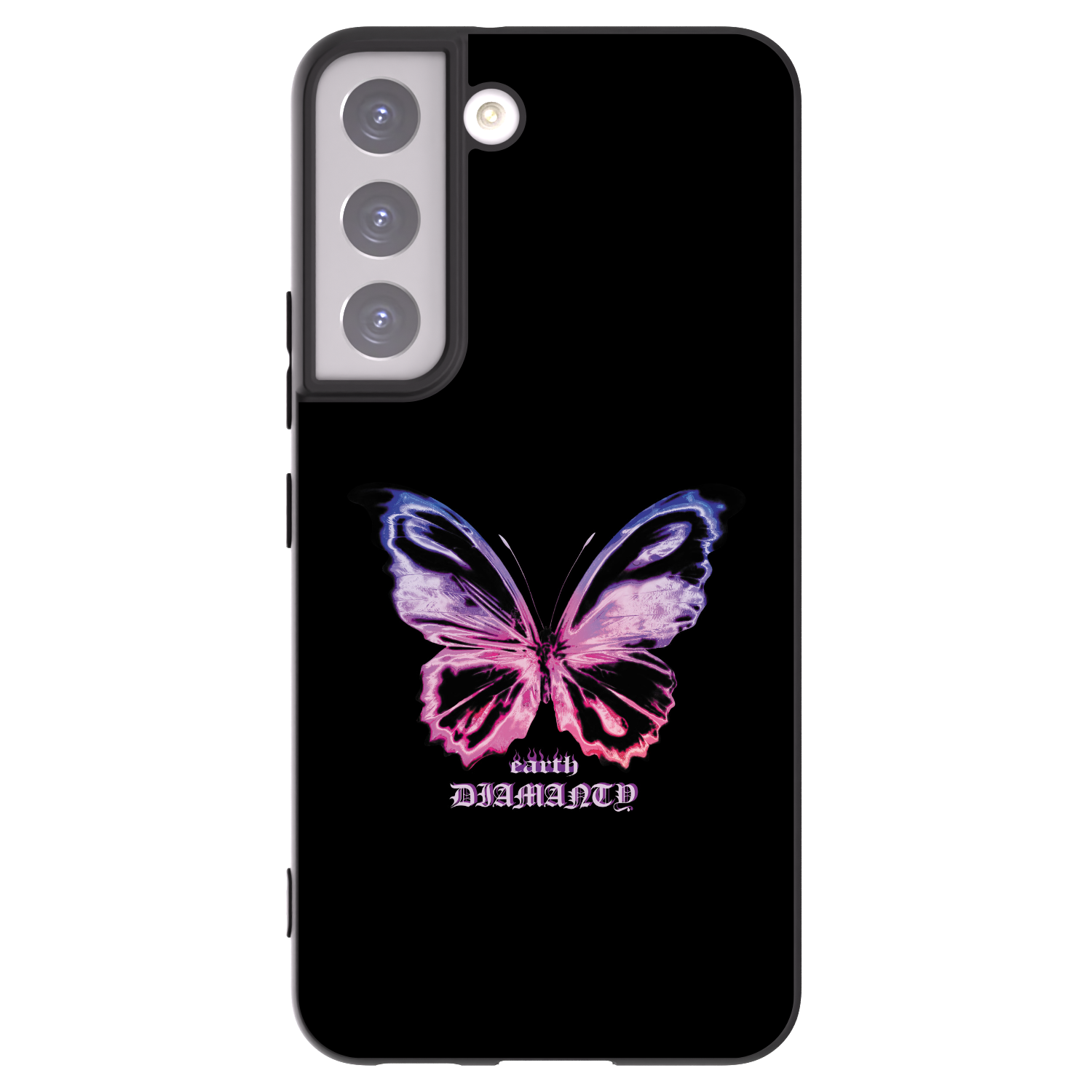 Picasee silikónový čierny obal pre Samsung Galaxy S22 5G - Diamanty Purple