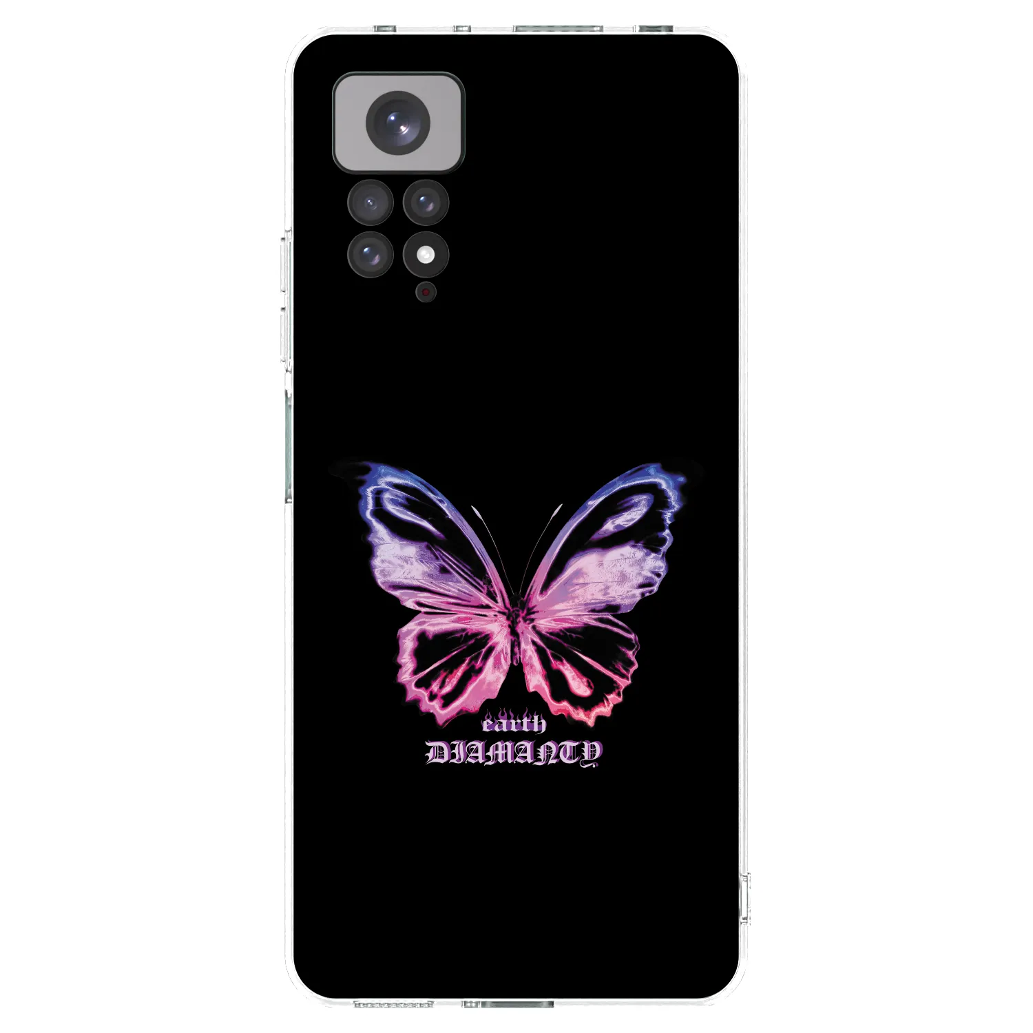 Picasee silikónový prehľadný obal pre Xiaomi Redmi Note 11 - Diamanty Purple