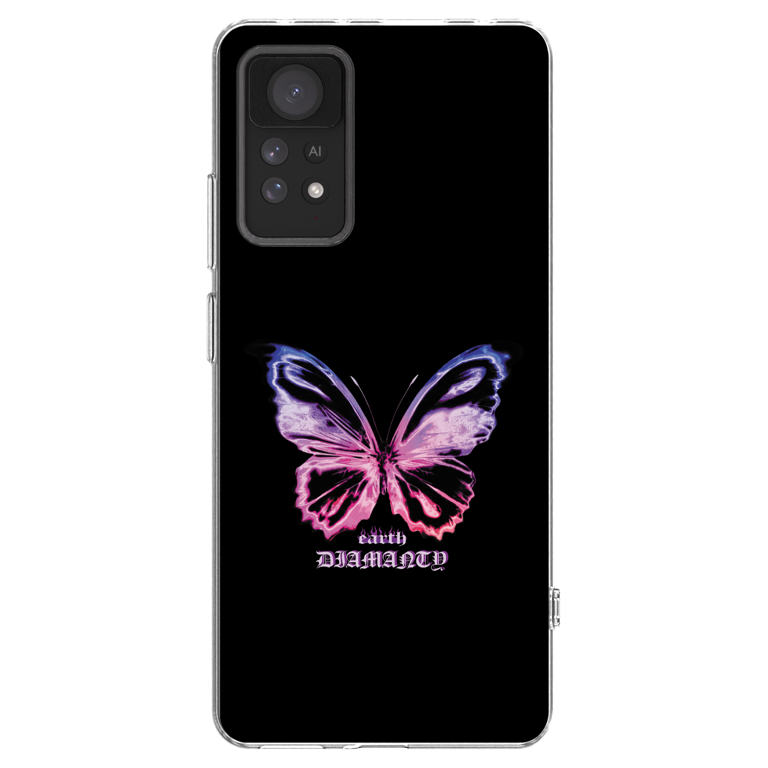 Picasee silikónový prehľadný obal pre Xiaomi Redmi Note 11 Pro - Diamanty Purple