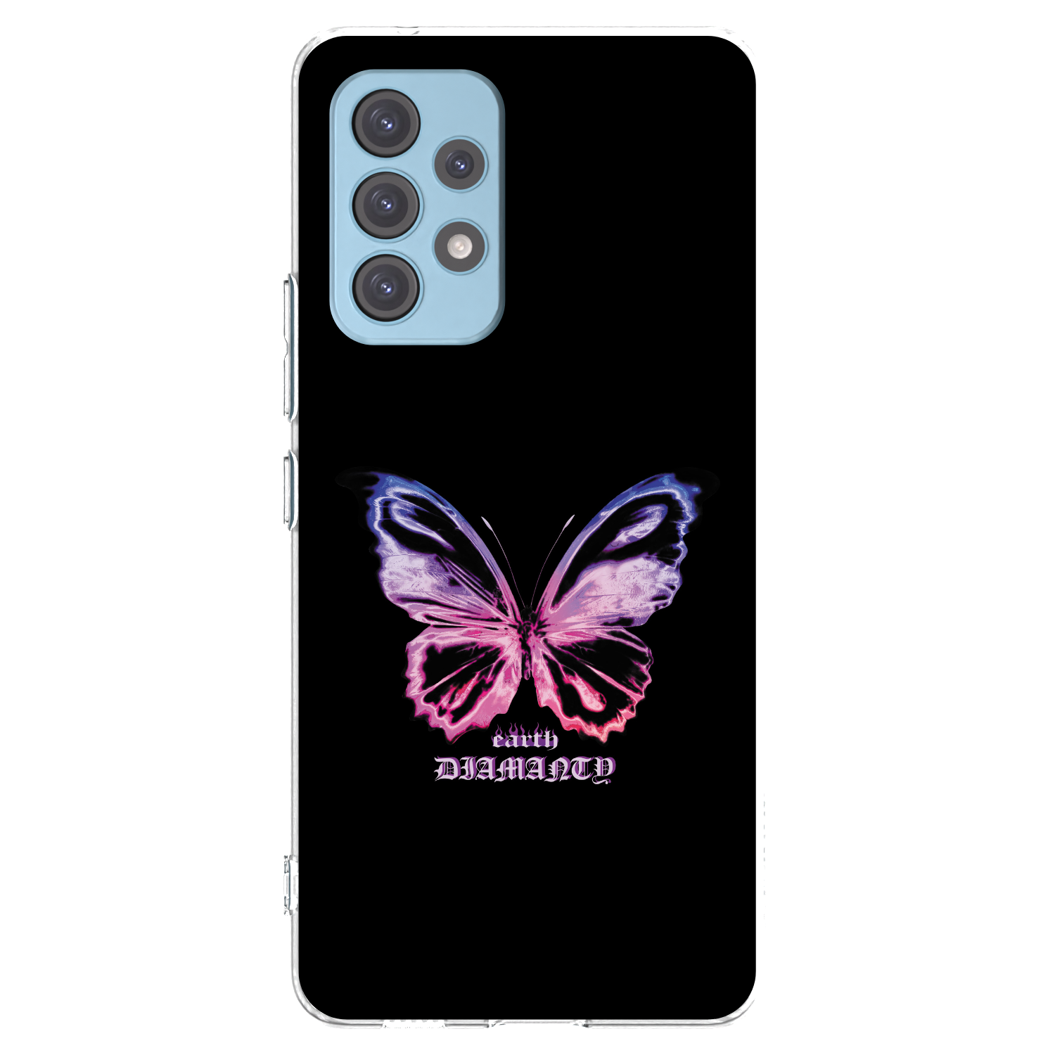 Silikónový prehľadný obal pre Samsung Galaxy A53 5G A536 - Diamanty Purple