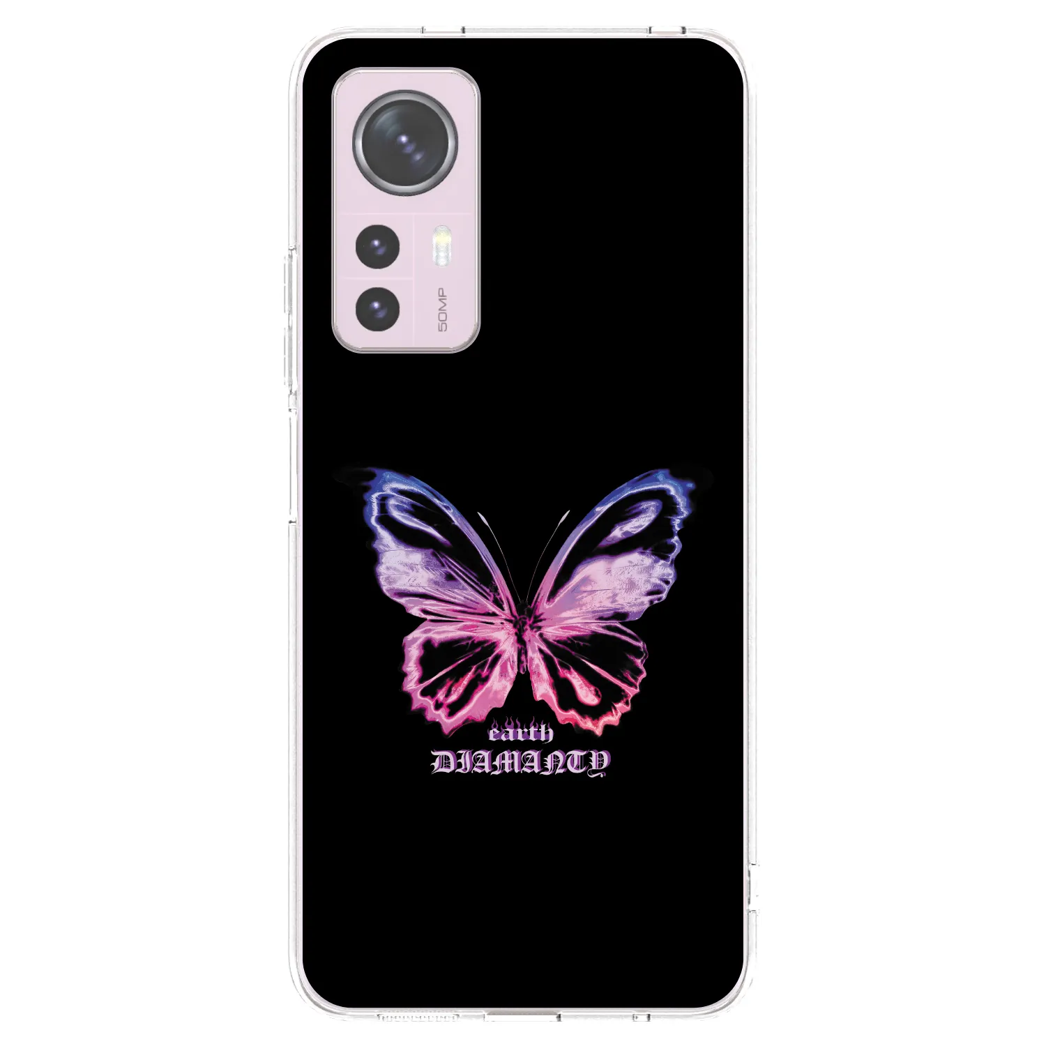 Picasee silikónový prehľadný obal pre Xiaomi 12 - Diamanty Purple