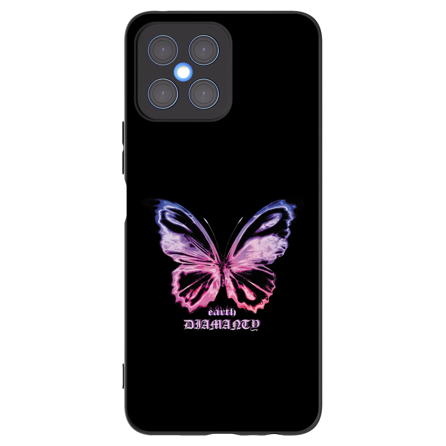 Picasee silikónový čierny obal pre Honor X8 4G - Diamanty Purple