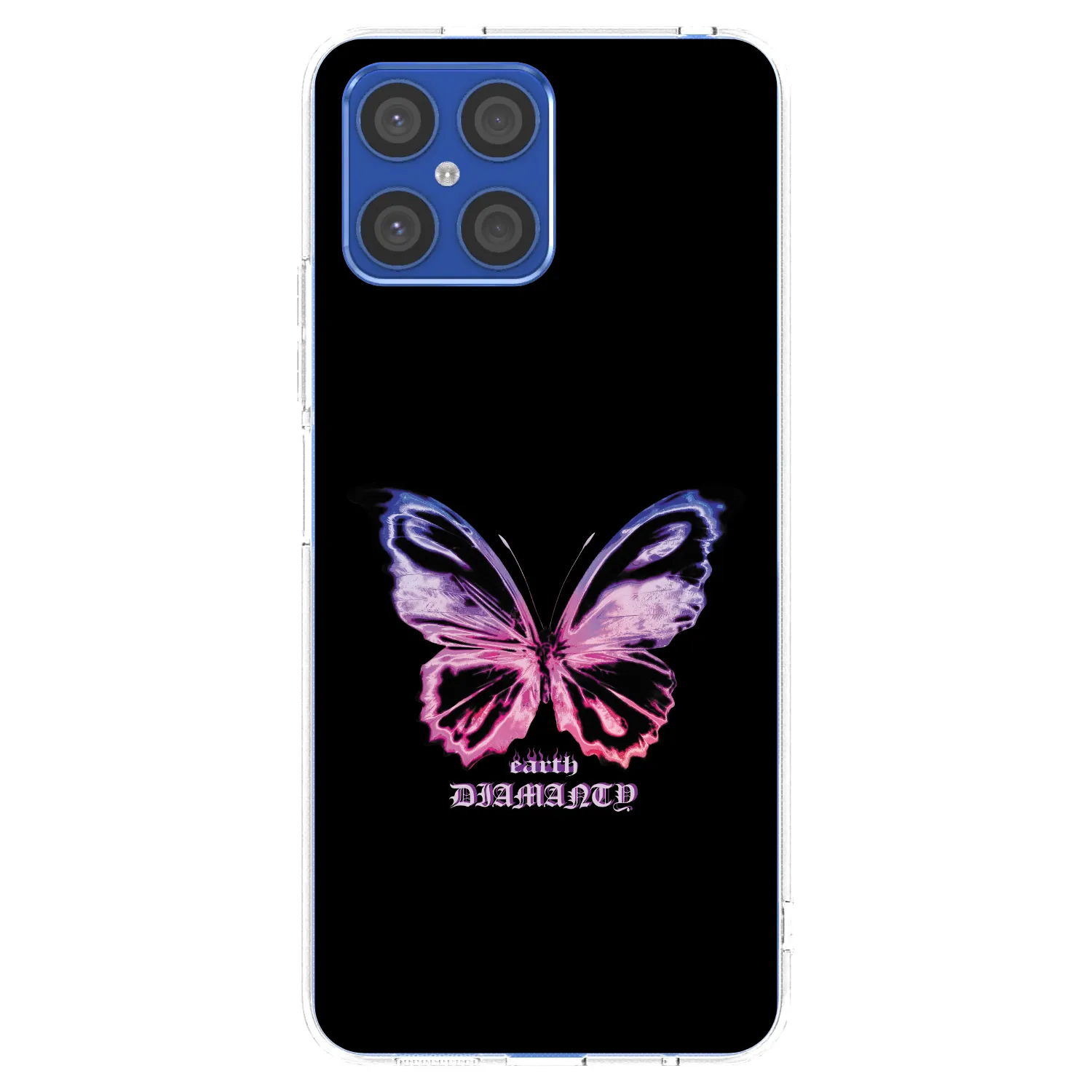 Picasee silikónový prehľadný obal pre Honor X8 4G - Diamanty Purple
