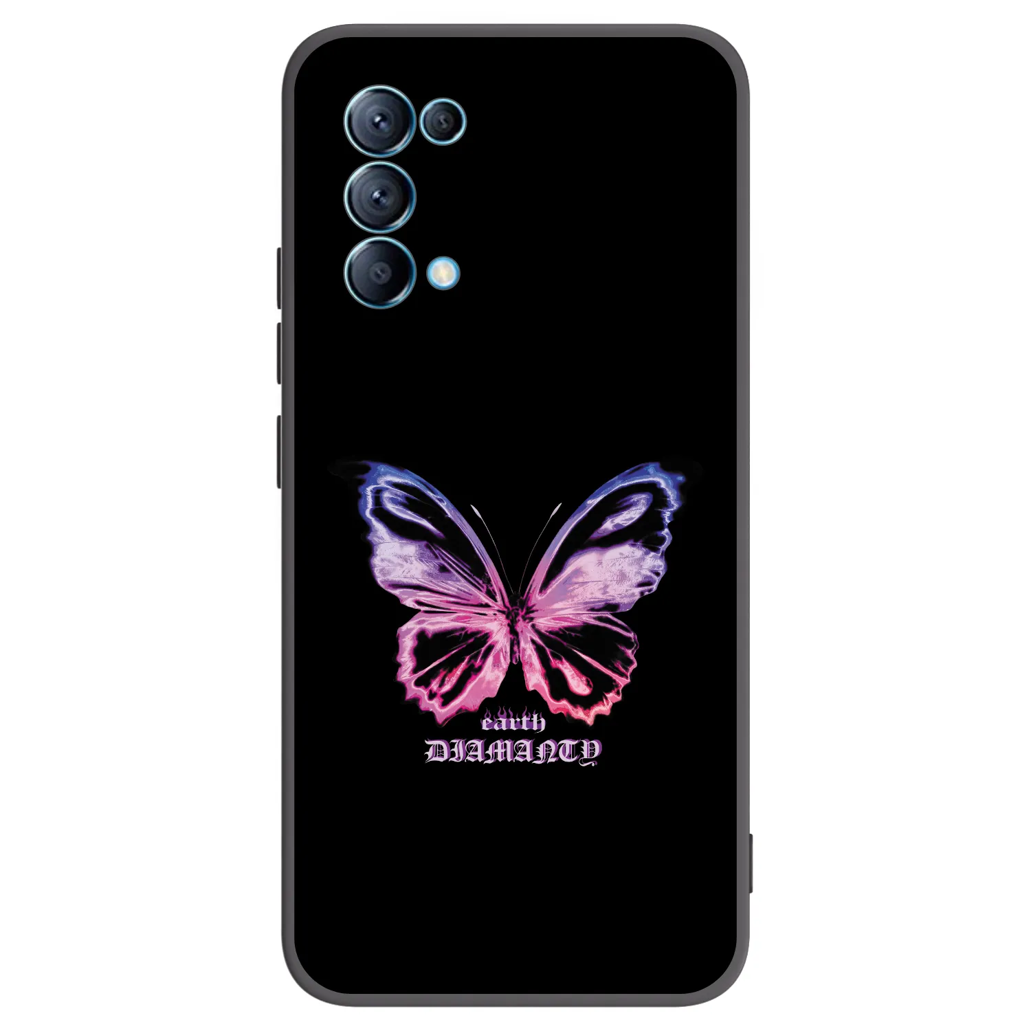 Picasee silikónový čierny obal pre OPPO Reno 5 5G - Diamanty Purple