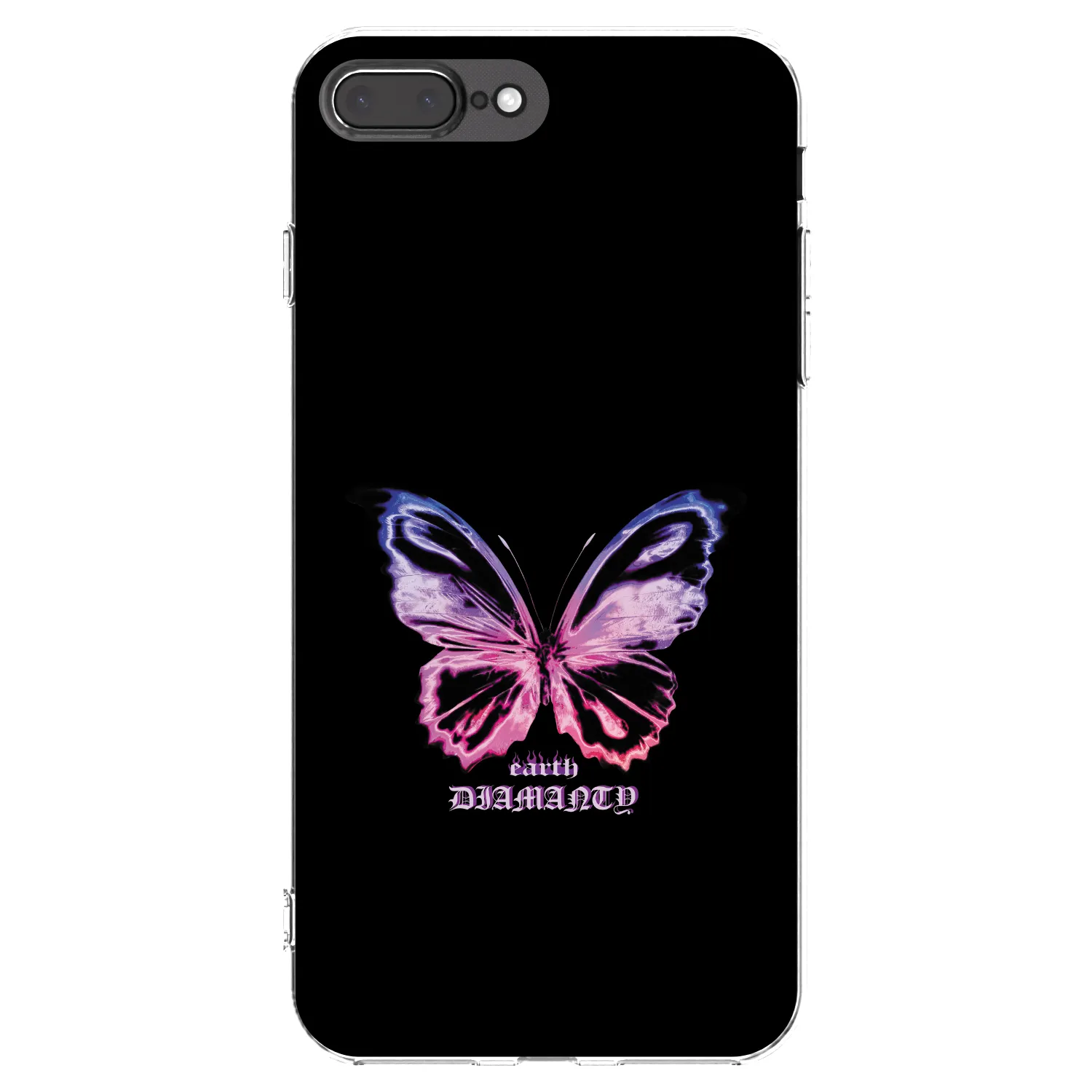 Picasee silikónový prehľadný obal pre Apple iPhone 8 Plus - Diamanty Purple