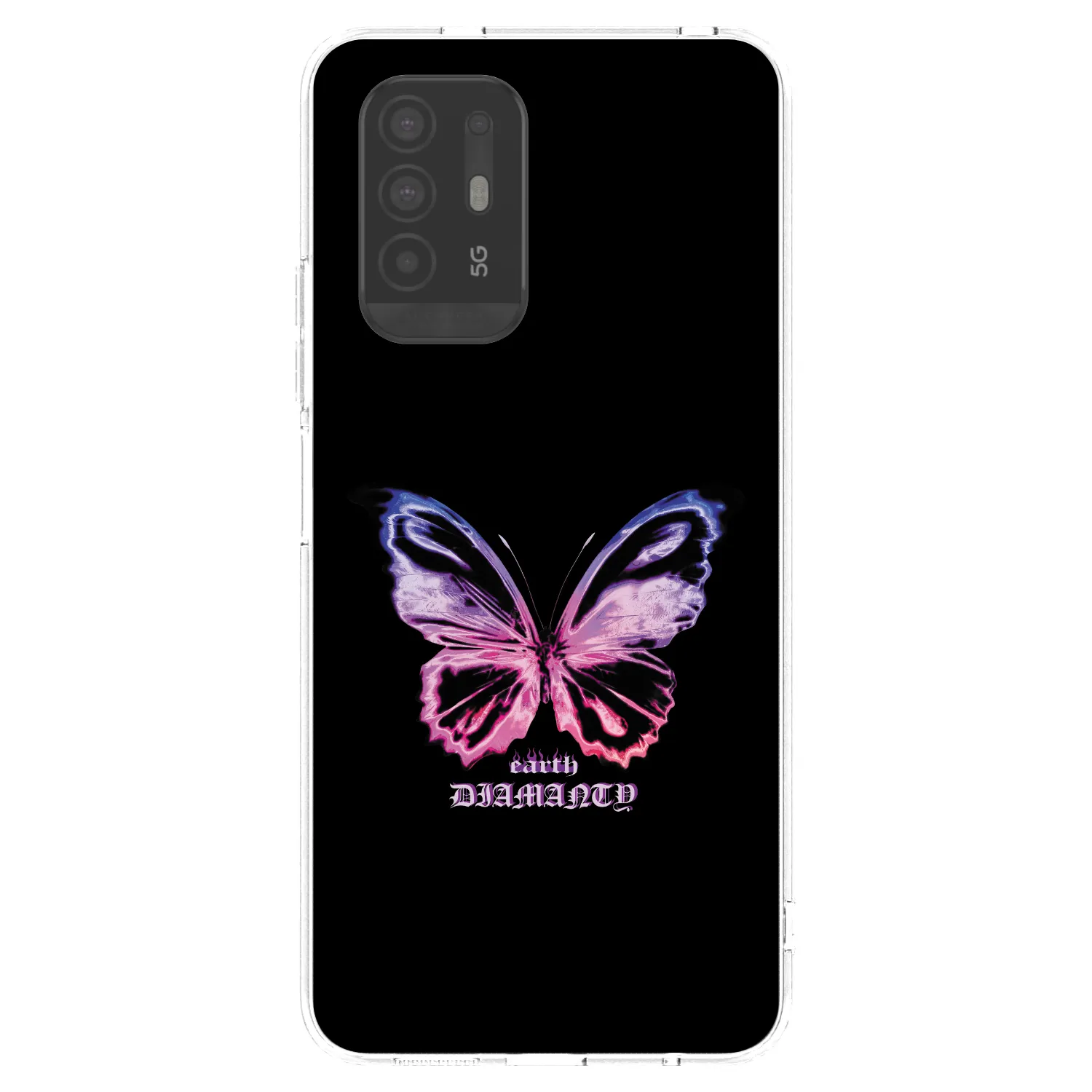 Picasee silikónový prehľadný obal pre OPPO A94 5G - Diamanty Purple