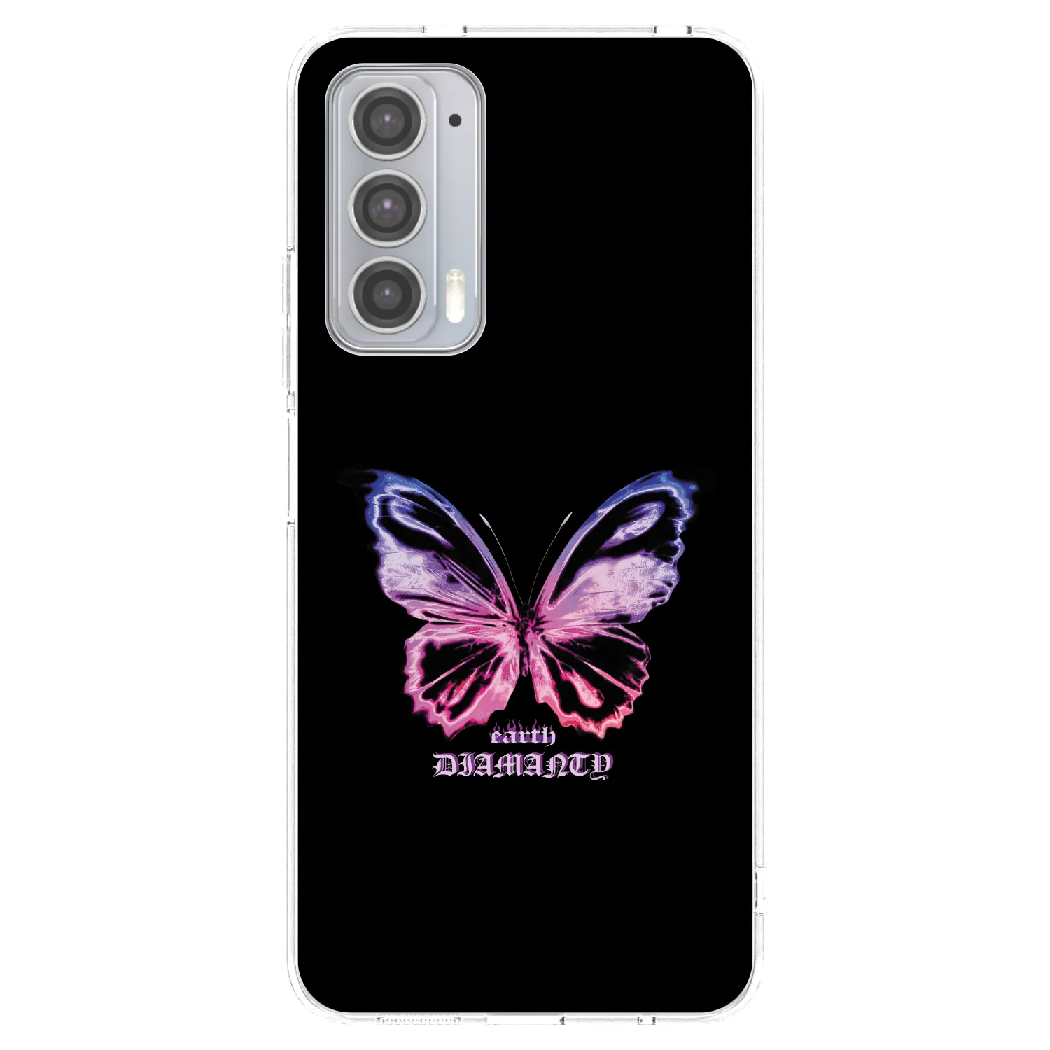 Picasee silikónový prehľadný obal pre Motorola Edge 20 - Diamanty Purple