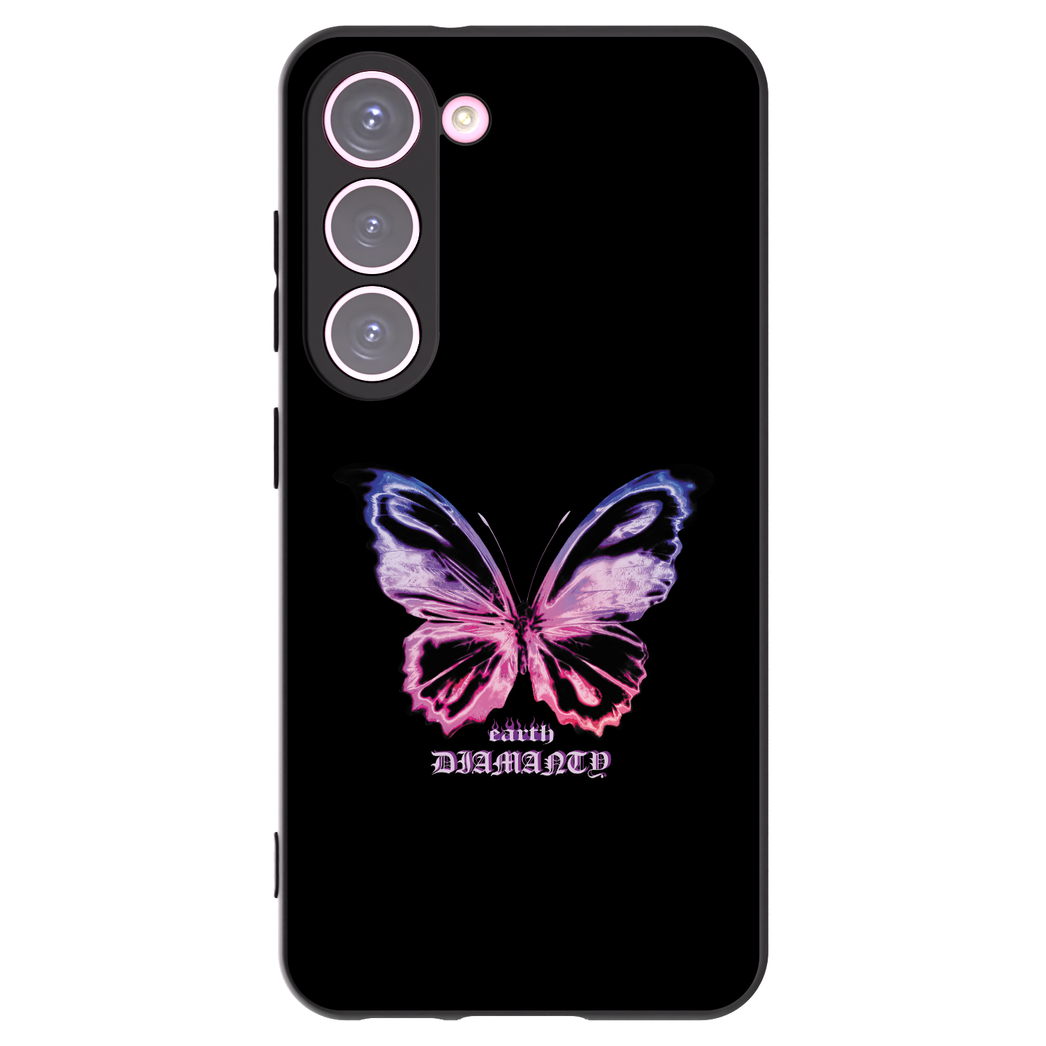 Picasee silikónový čierny obal pre Samsung Galaxy S23 5G - Diamanty Purple