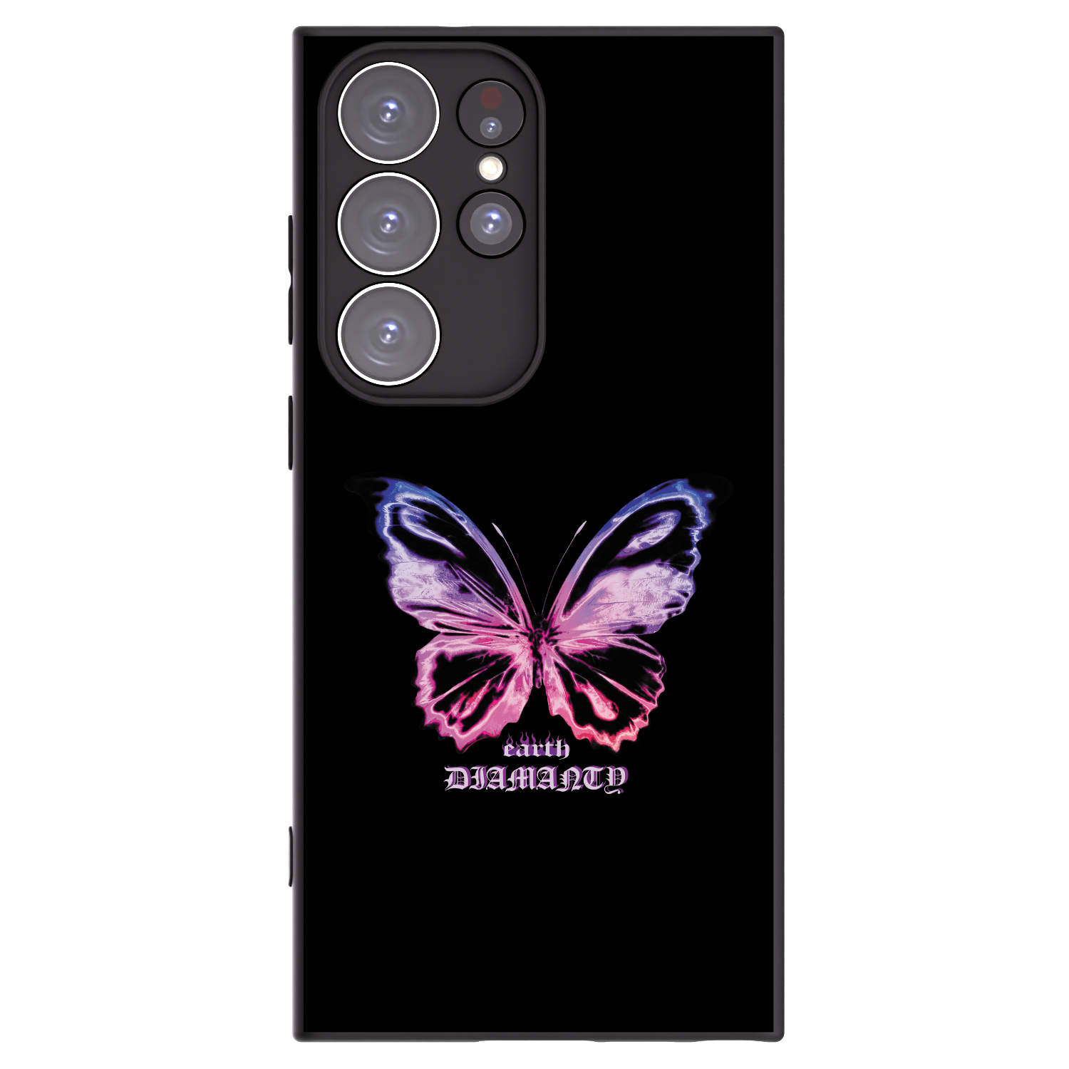Picasee silikónový čierny obal pre Samsung Galaxy S23 Ultra 5G - Diamanty Purple