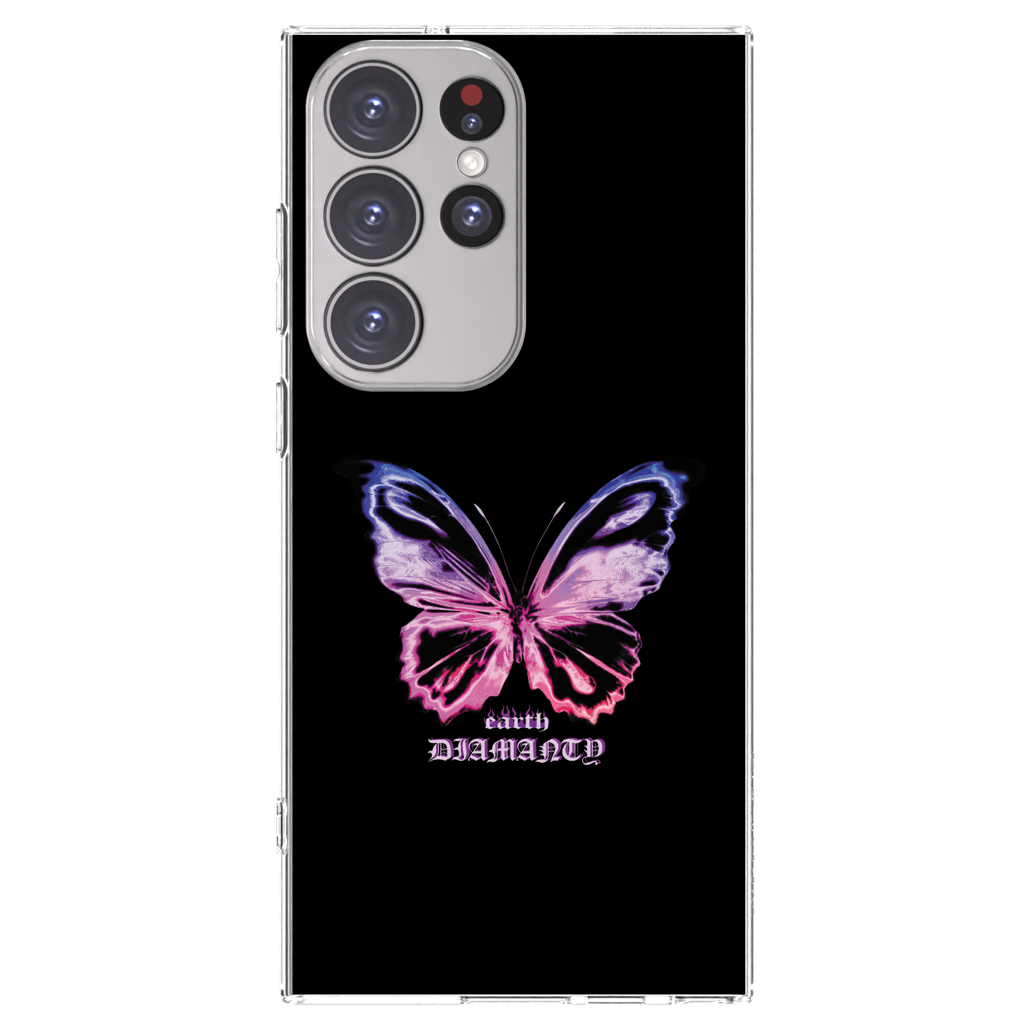 Picasee silikónový prehľadný obal pre Samsung Galaxy S23 Ultra 5G - Diamanty Purple