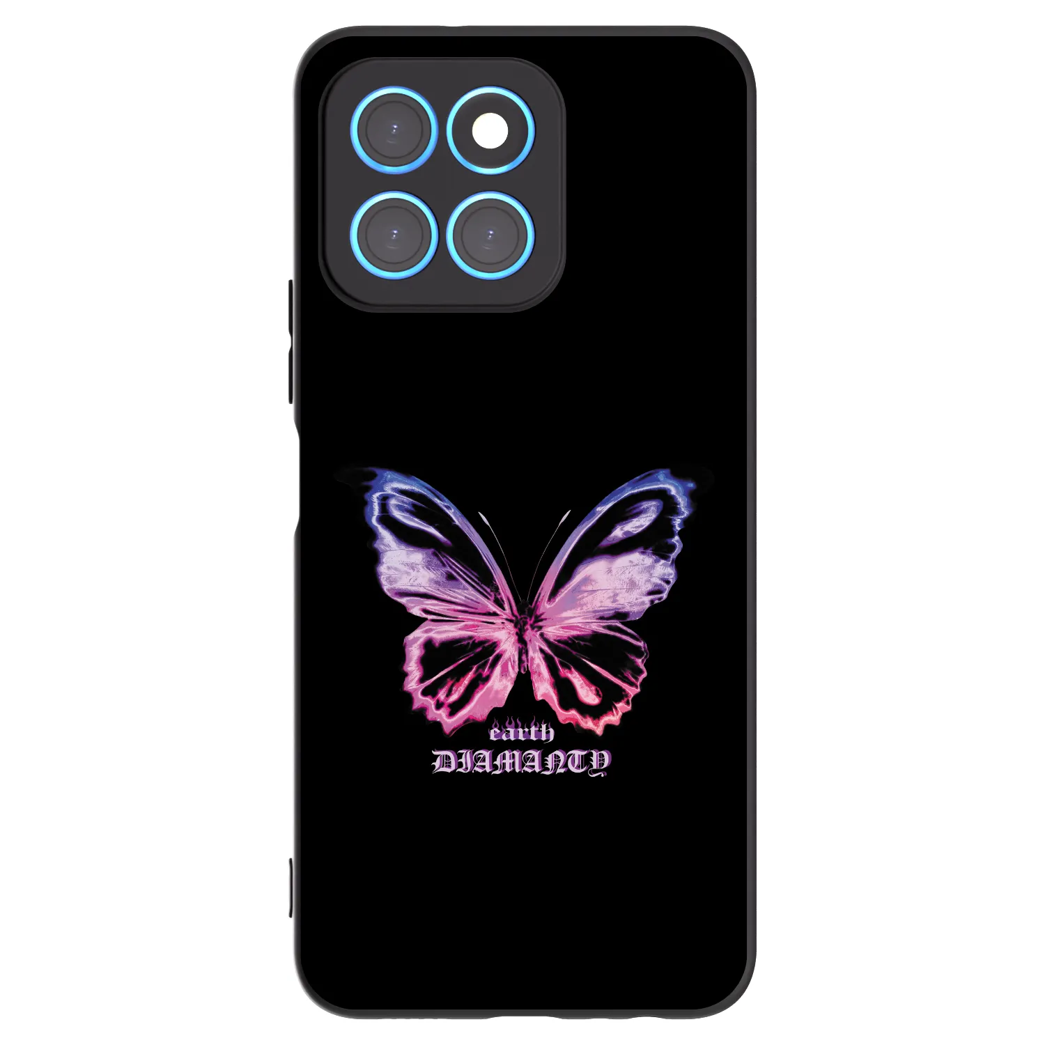 Picasee silikónový čierny obal pre Honor X8 5G - Diamanty Purple