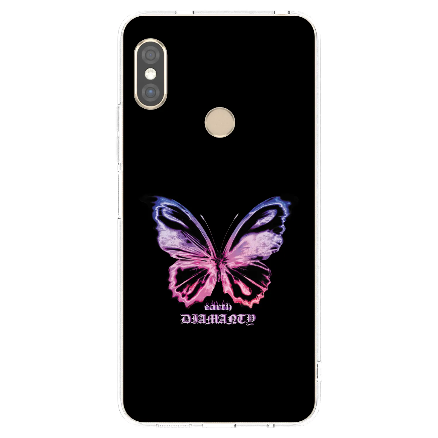 Silikónový prehľadný obal pre Xiaomi Redmi Note 5 Global - Diamanty Purple