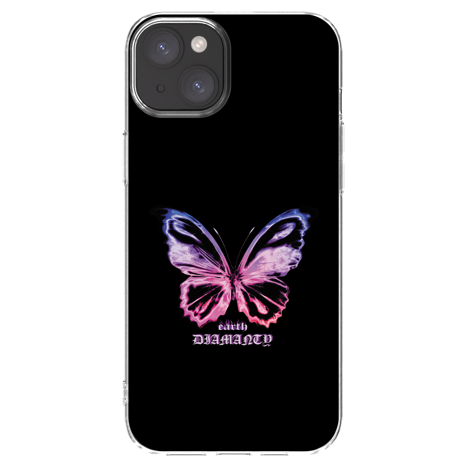 Silikónový prehľadný obal pre Apple iPhone 15 Plus - Diamanty Purple