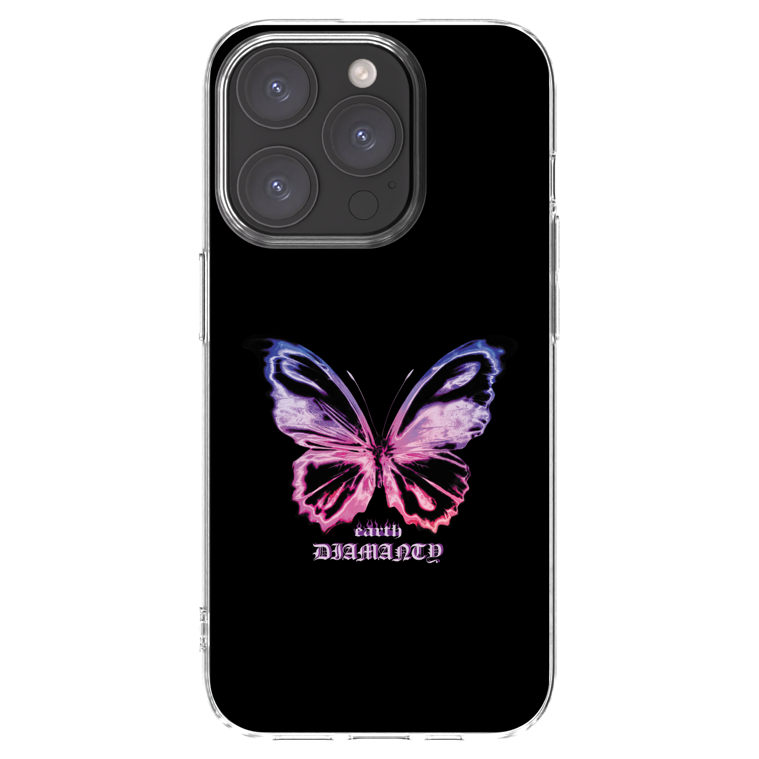 Silikónový prehľadný obal pre Apple iPhone 15 Pro - Diamanty Purple