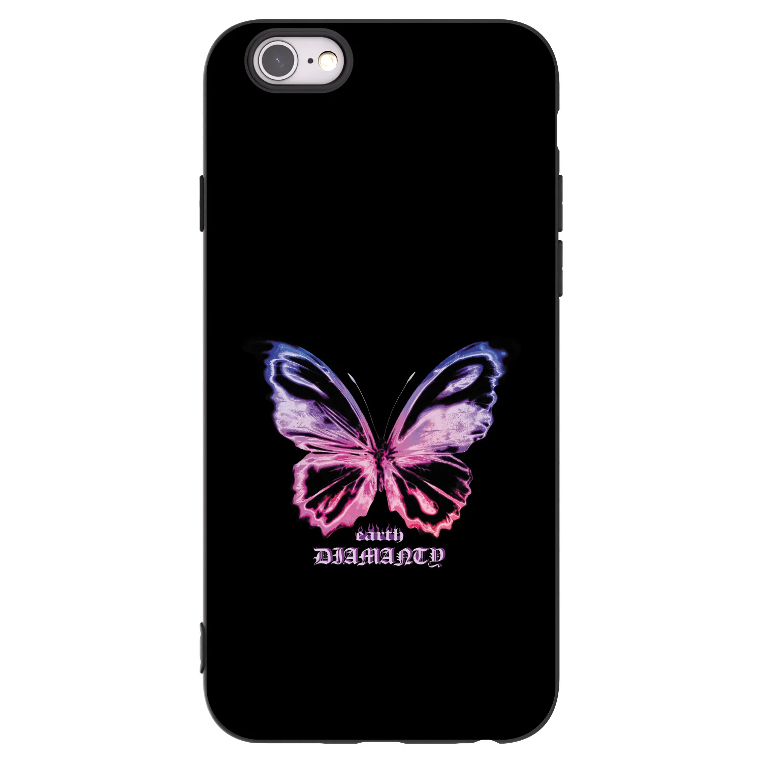 Picasee silikónový čierny obal pre Apple iPhone 6/6S - Diamanty Purple