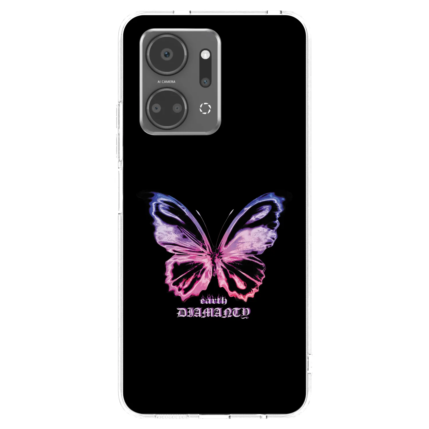 Picasee silikónový prehľadný obal pre Honor X7a - Diamanty Purple
