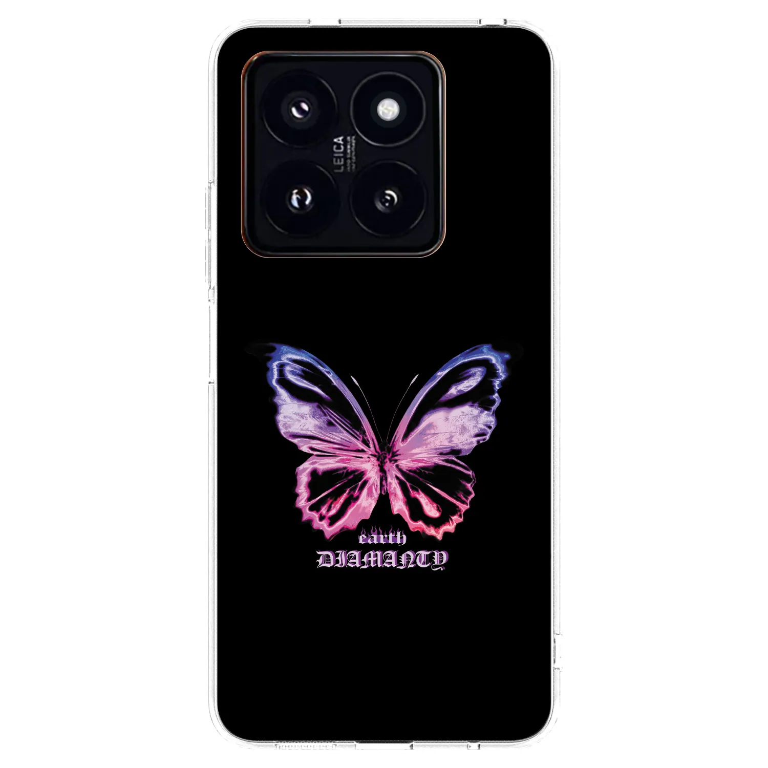Silikónový prehľadný obal pre Xiaomi 14 Pro - Diamanty Purple