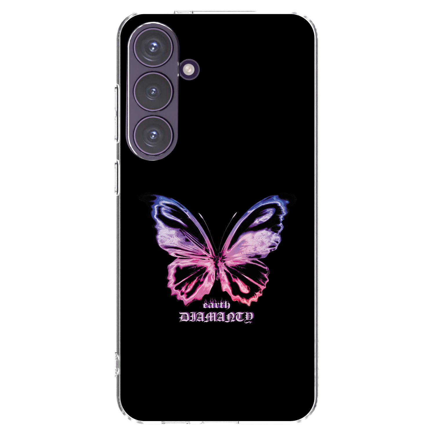 Picasee silikónový prehľadný obal pre Samsung Galaxy S24+ S926B 5G - Diamanty Purple