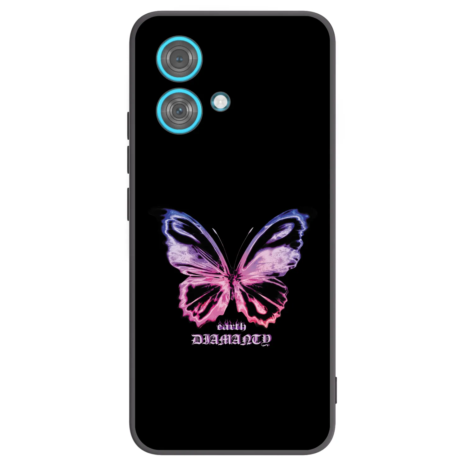 Picasee silikónový čierny obal pre Motorola Edge 40 Neo - Diamanty Purple