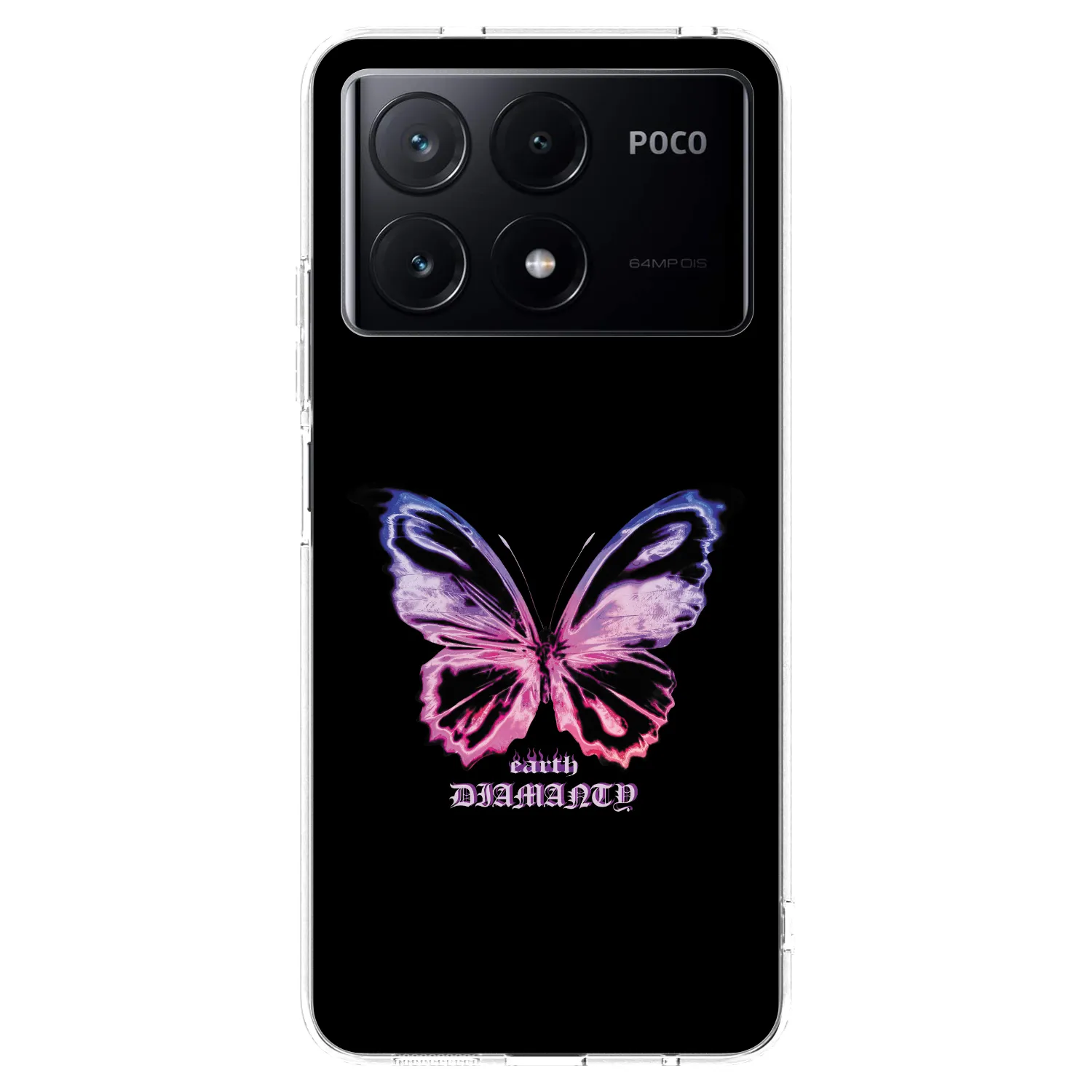 Picasee silikónový prehľadný obal pre Xiaomi Poco X6 Pro - Diamanty Purple