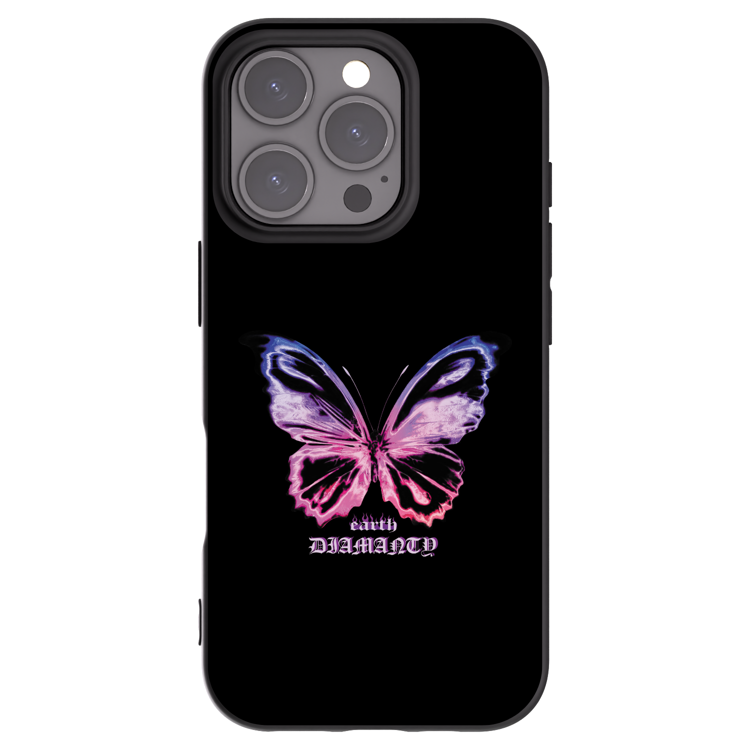 Picasee silikónový čierny obal pre Apple iPhone 16 Pro - Diamanty Purple