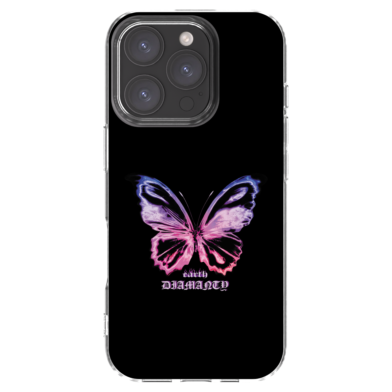 Picasee silikónový prehľadný obal pre Apple iPhone 16 Pro - Diamanty Purple