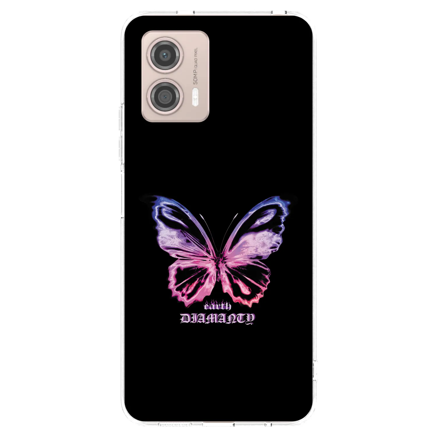 Picasee silikónový prehľadný obal pre Motorola Moto G53 5G - Diamanty Purple