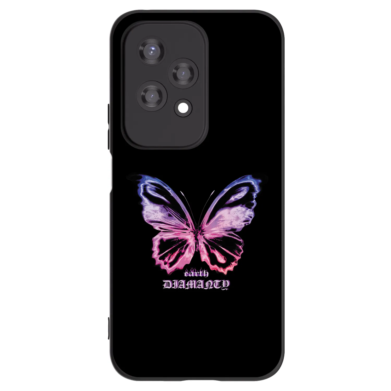 Silikónový čierny obal pre Honor 200 Lite - Diamanty Purple