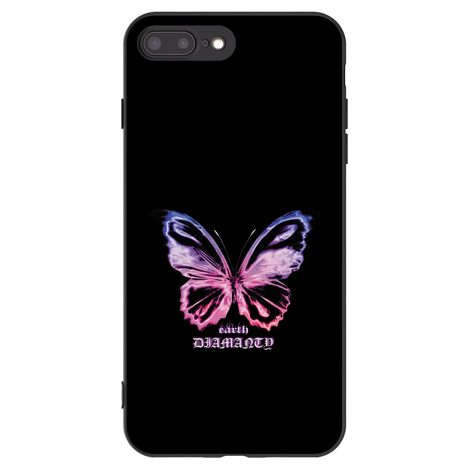 Picasee silikónový čierny obal pre Apple iPhone 7 Plus - Diamanty Purple