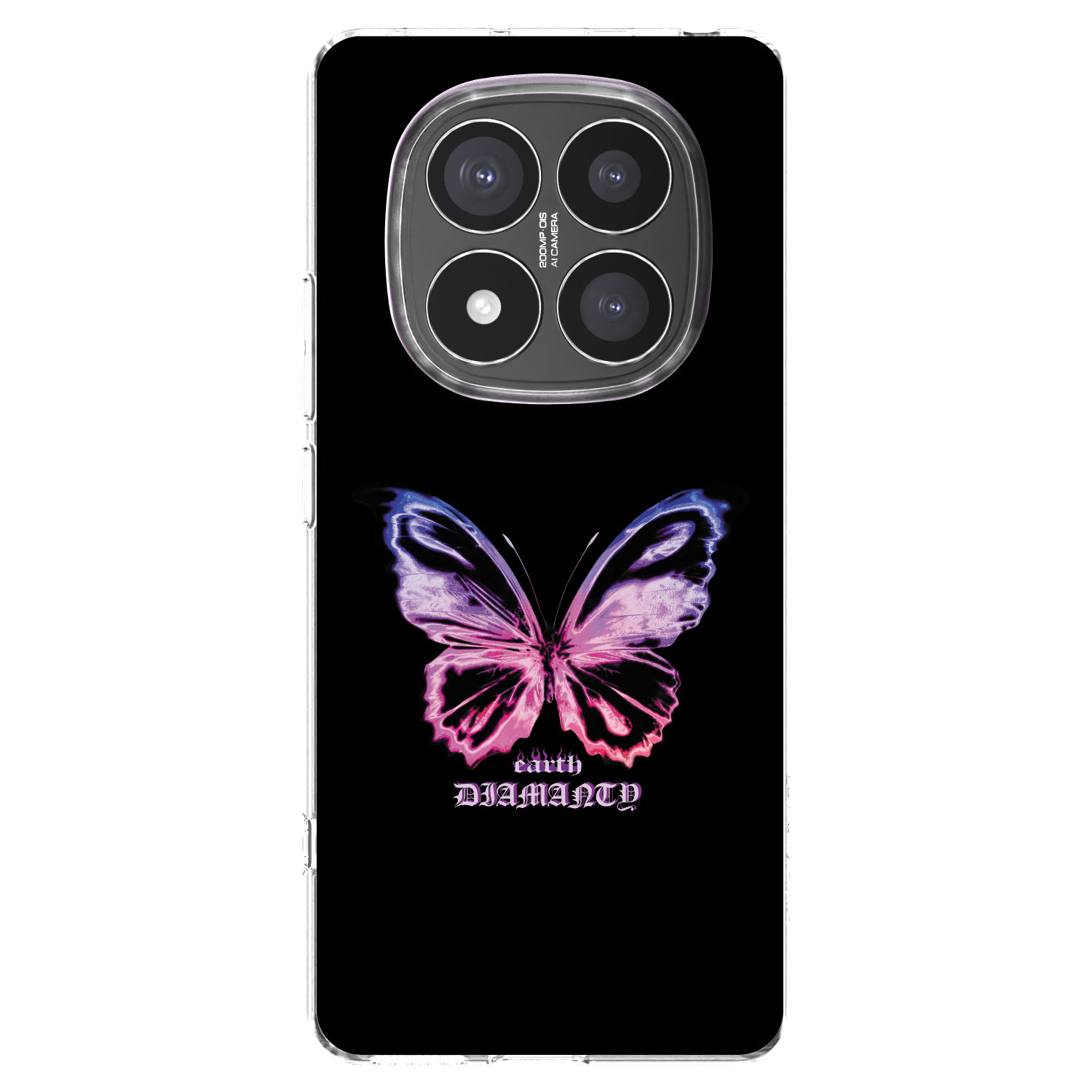 Silikónový prehľadný obal pre Xiaomi Redmi Note 14 Pro+ 5G - Diamanty Purple