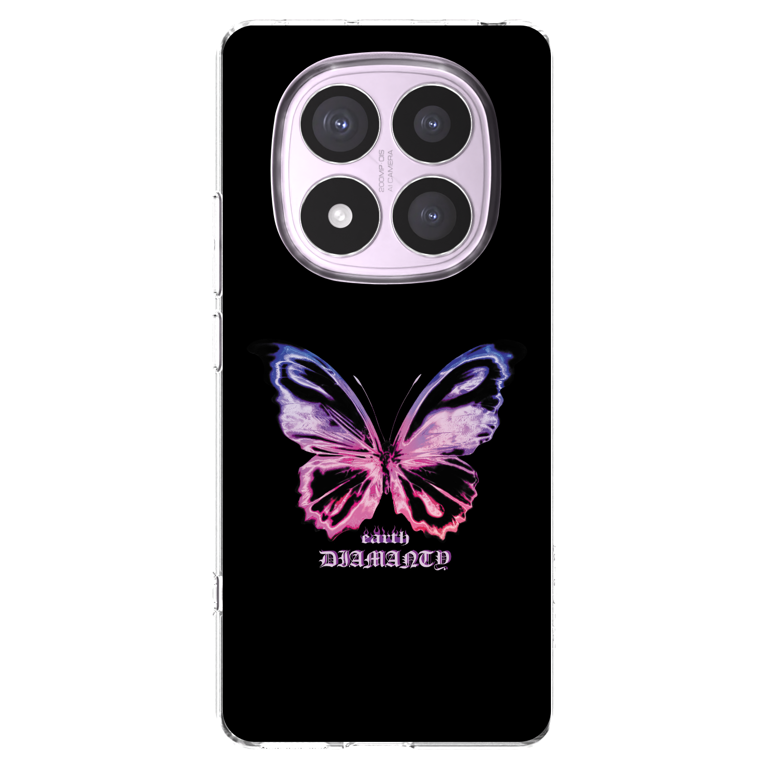Silikónový prehľadný obal pre Xiaomi Redmi Note 14 Pro 5G - Diamanty Purple