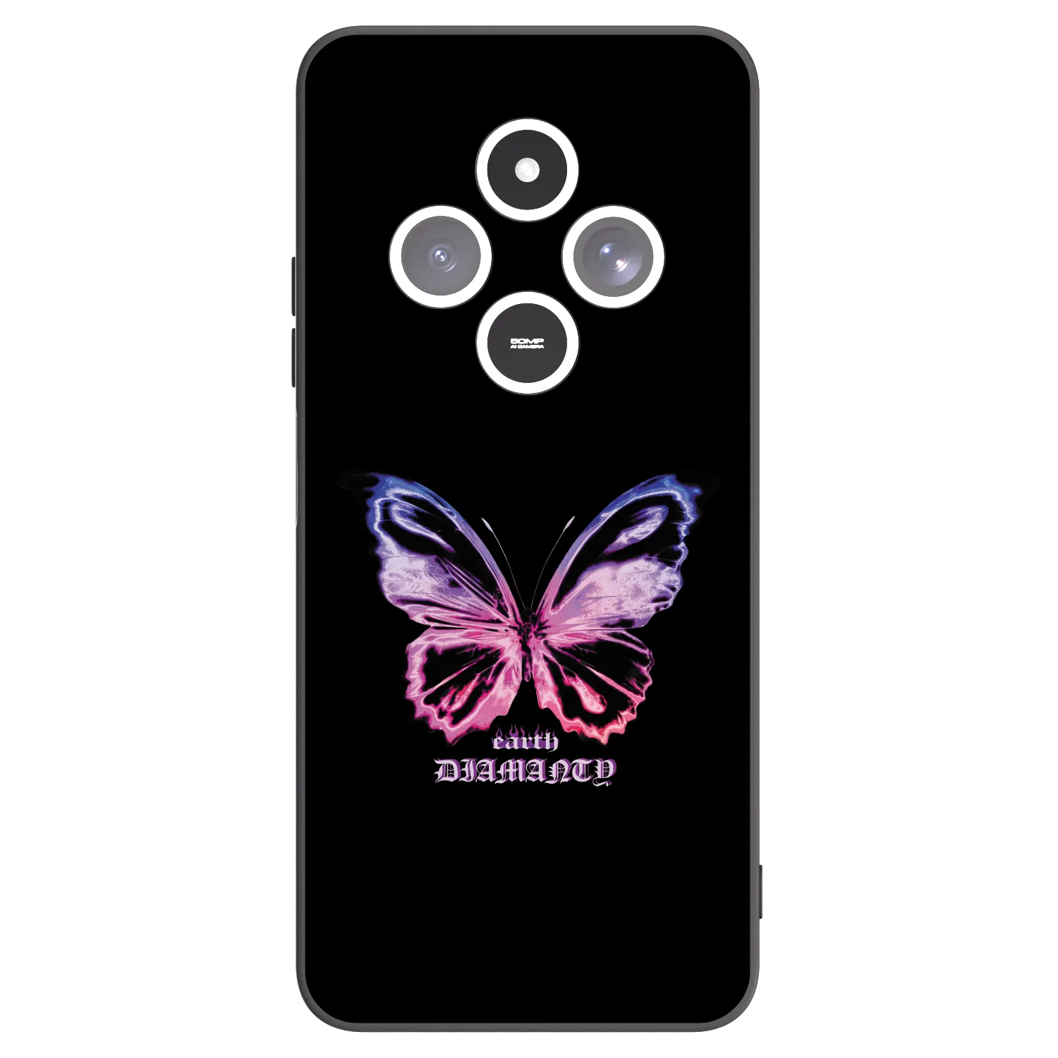 Picasee silikónový čierny obal pre Xiaomi Redmi 14C - Diamanty Purple