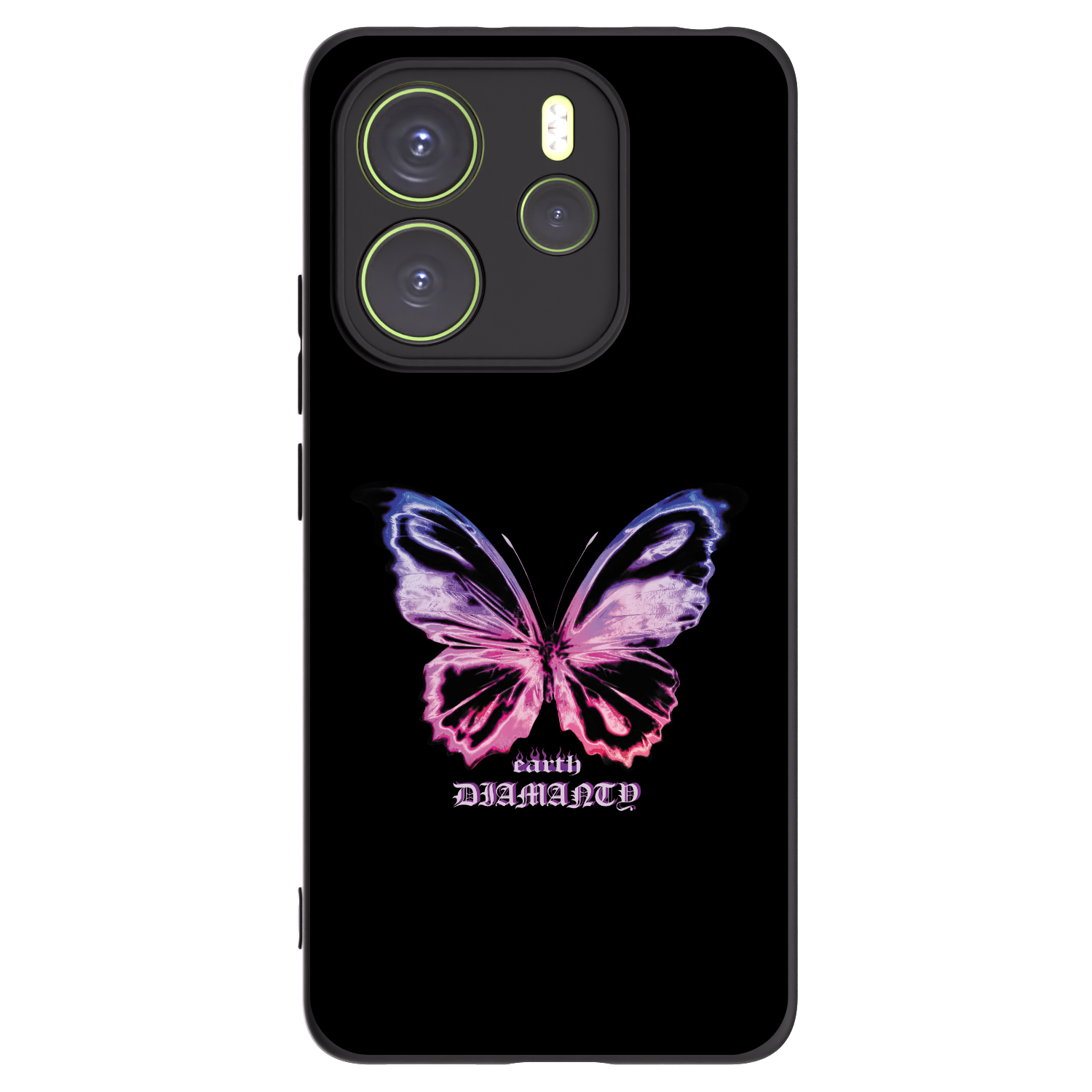 Picasee silikónový čierny obal pre Xiaomi Redmi Note 14 4G - Diamanty Purple