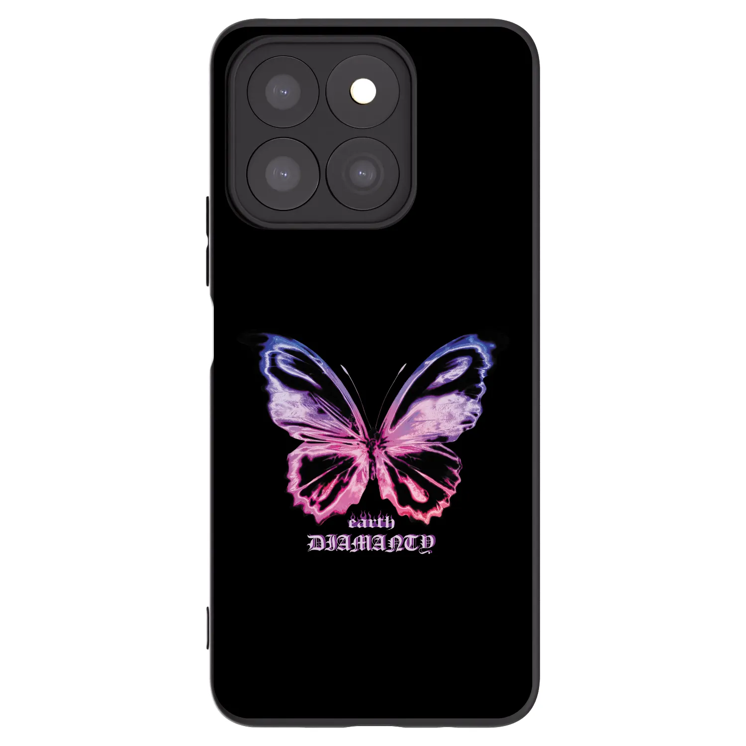 Picasee silikónový čierny obal pre Honor X8c - Diamanty Purple