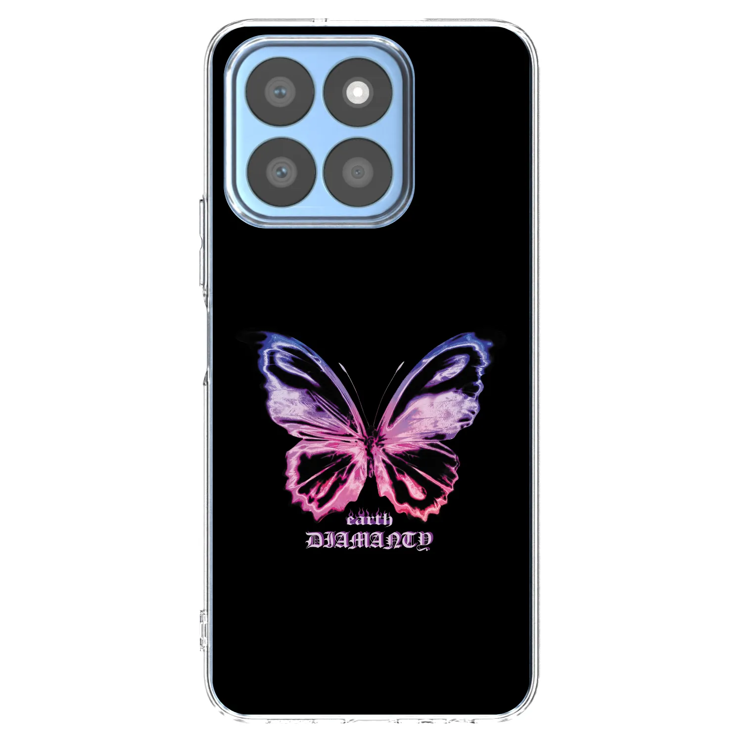 Picasee silikónový prehľadný obal pre Honor X8c - Diamanty Purple