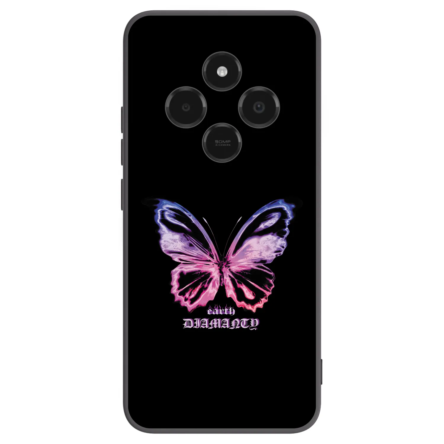 Picasee silikónový čierny obal pre Xiaomi Poco C75 - Diamanty Purple
