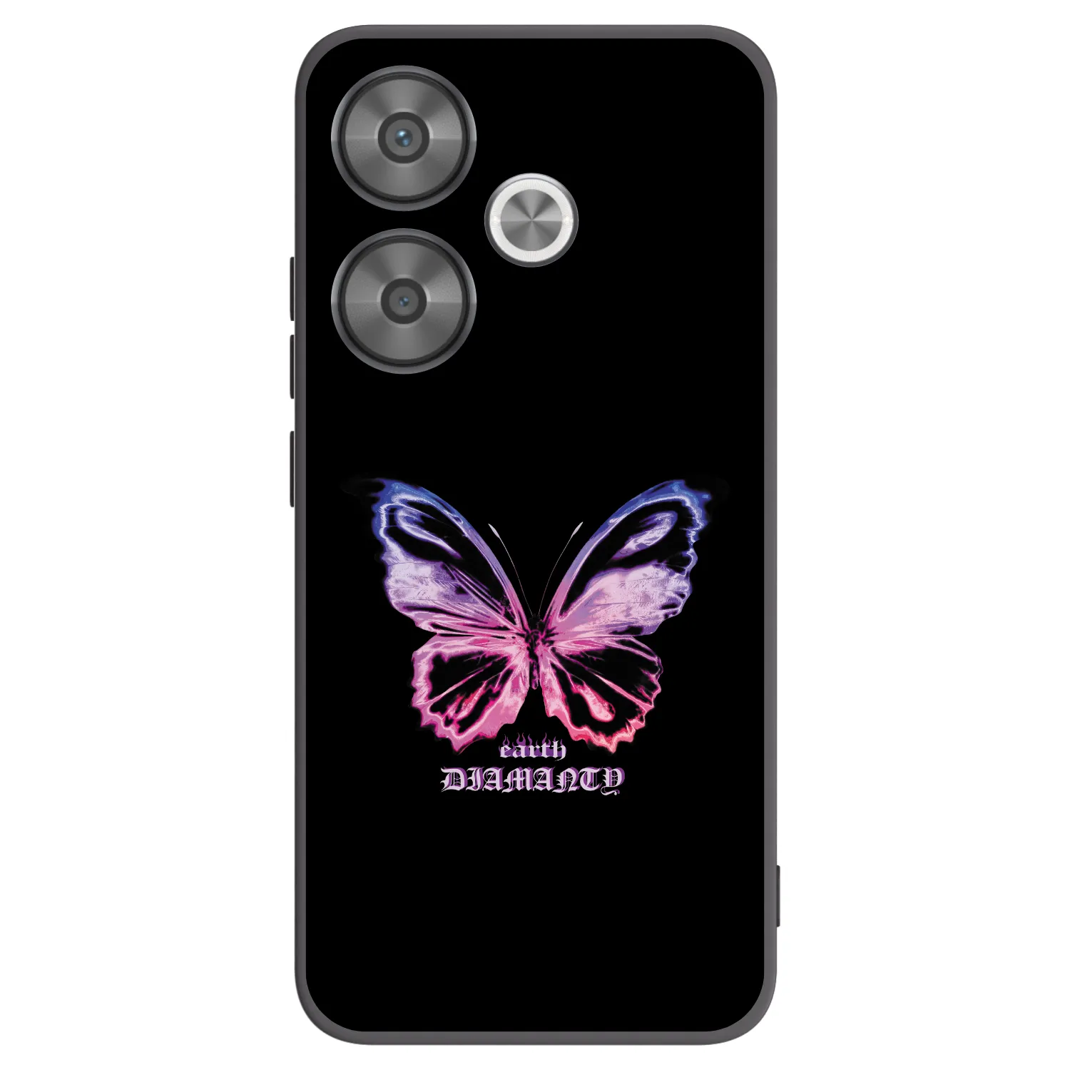 Silikónový čierny obal pre Xiaomi Poco F6 - Diamanty Purple