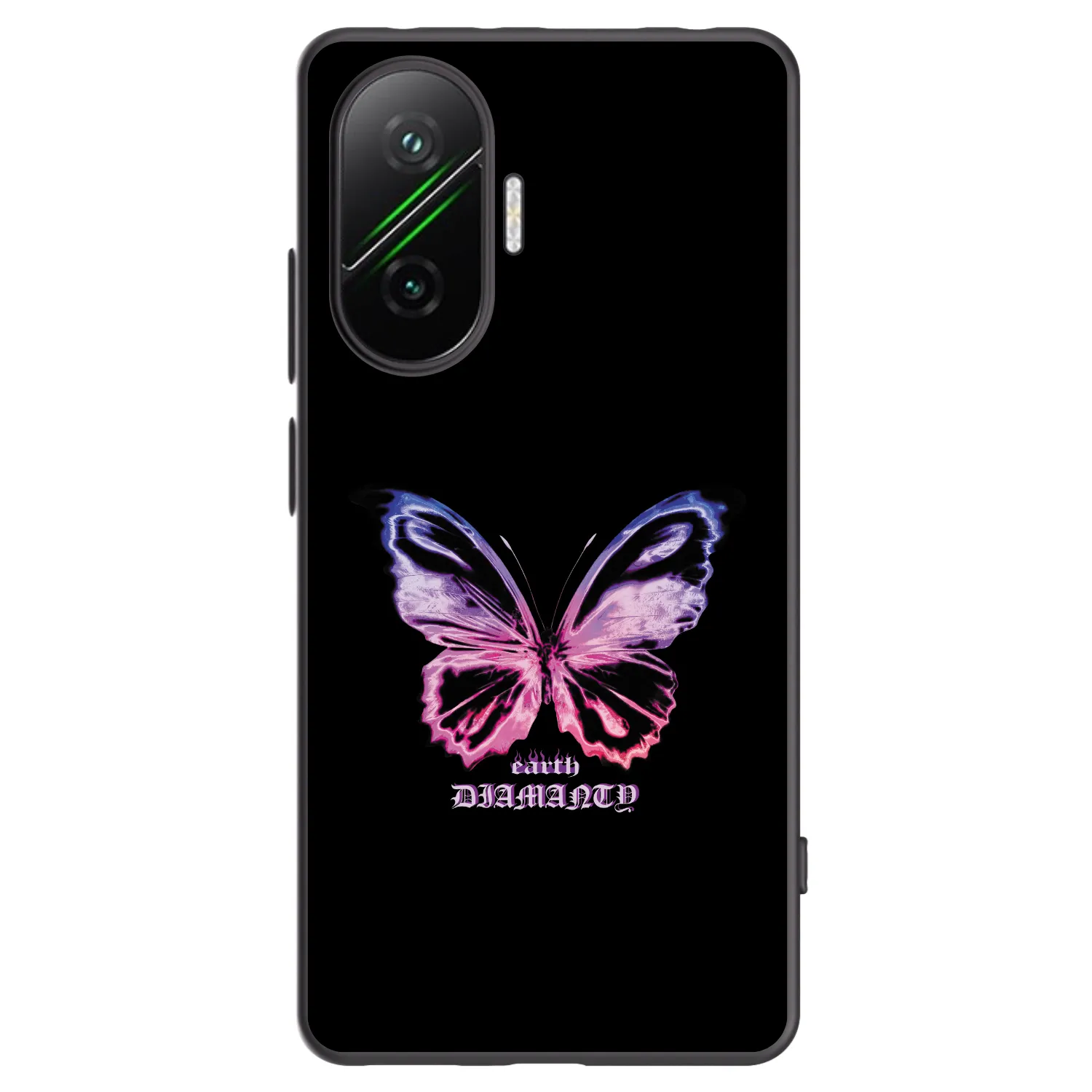 Silikónový čierny obal pre Xiaomi Poco F7 5G - Diamanty Purple